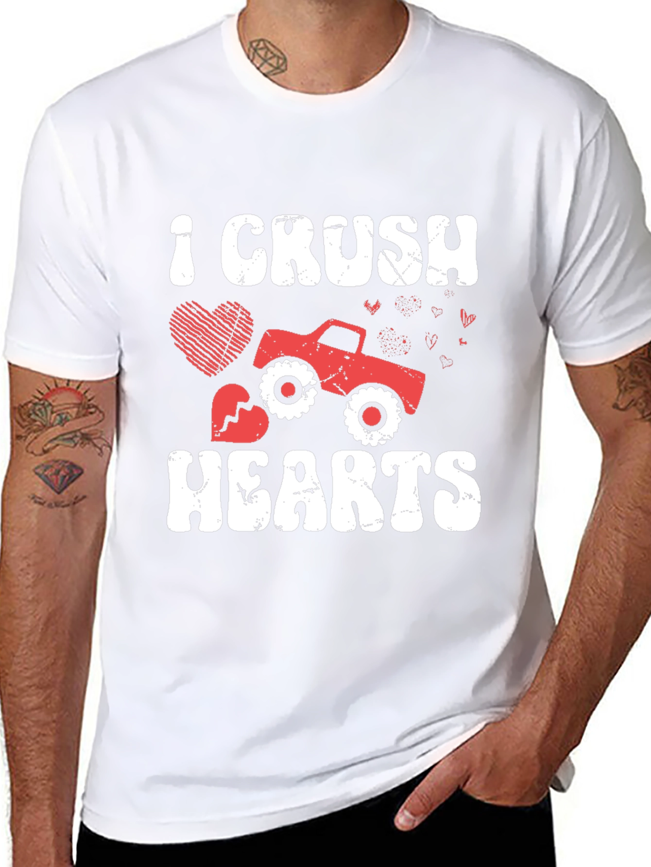 I Crush Hearts Monster Truck Graphic Tee