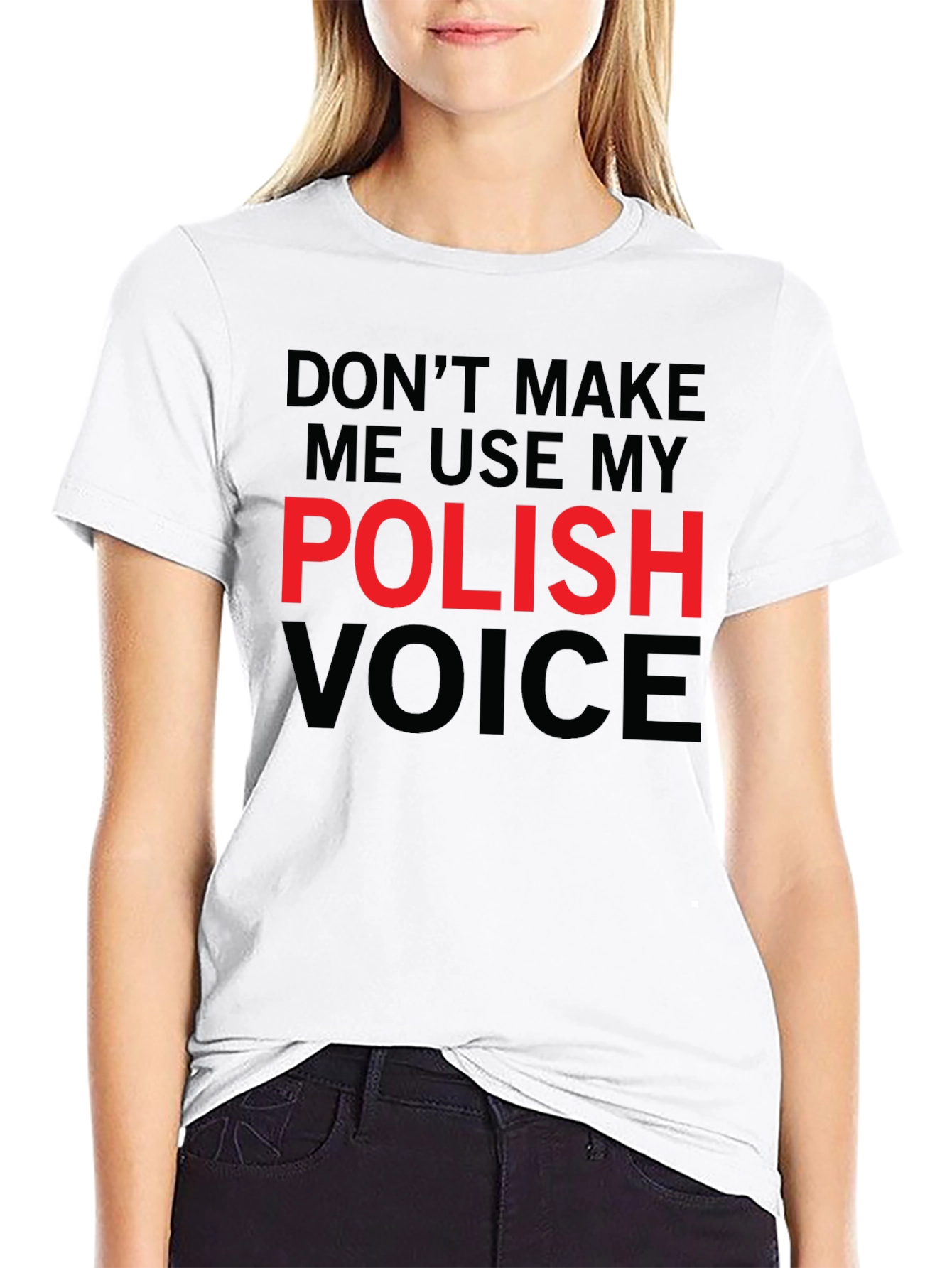 Polish Voice Graphic Tee - Funny Novelty T-Shirt