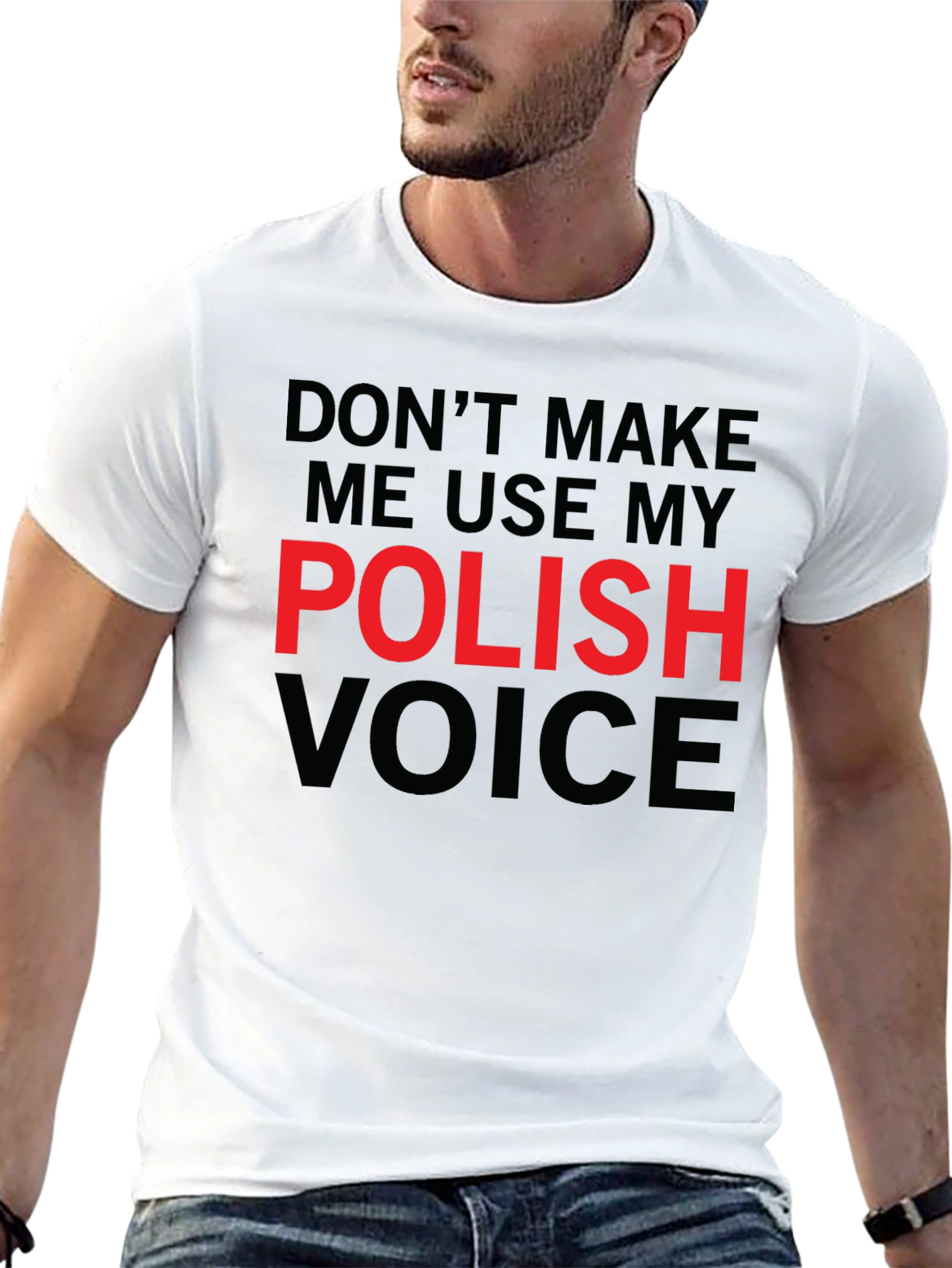 Polish Voice Graphic Tee - Funny Novelty T-Shirt