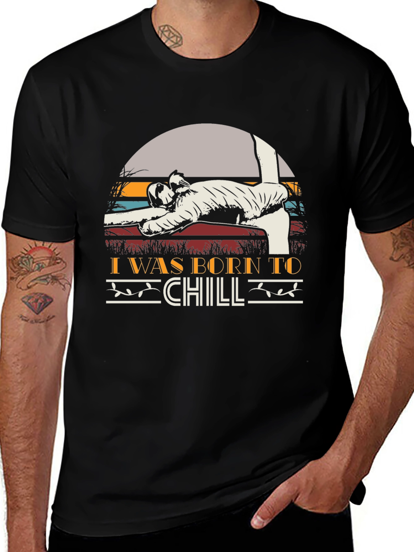 Born To Chill T-Shirt Funny Relaxing Tee
