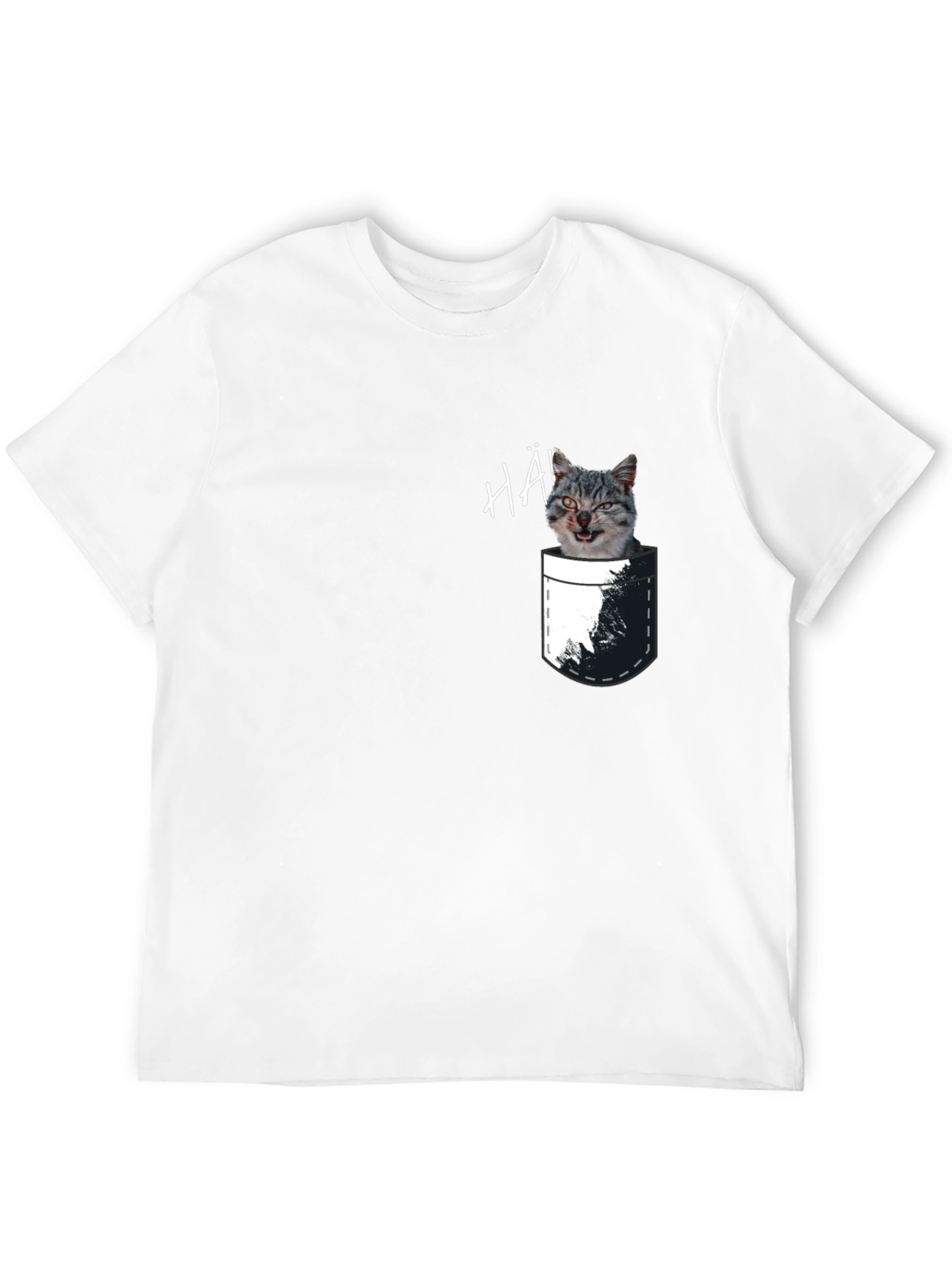 Cat Pocket T-Shirt - Funny Graphic Tee