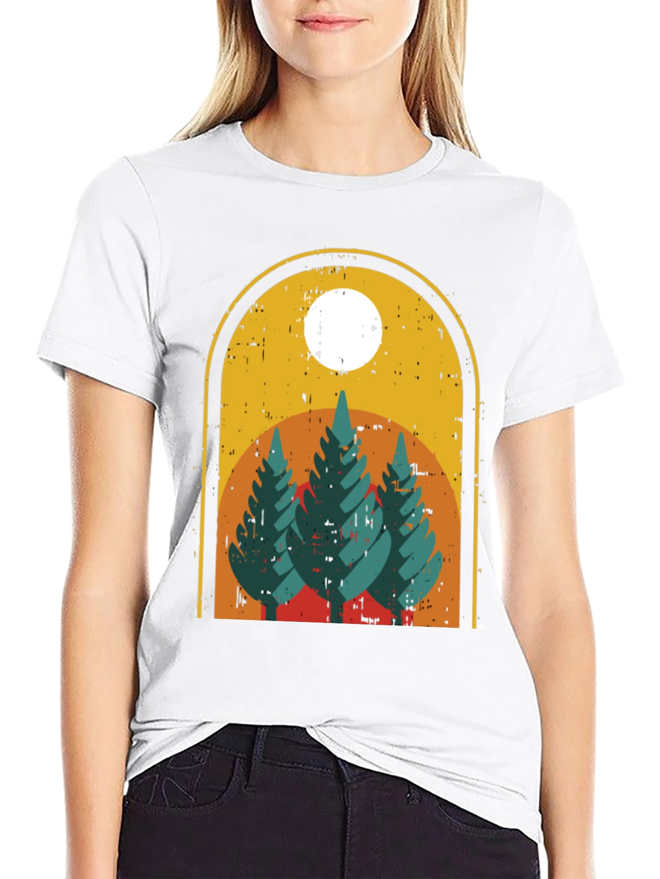 Retro Mountainscape Graphic Tee