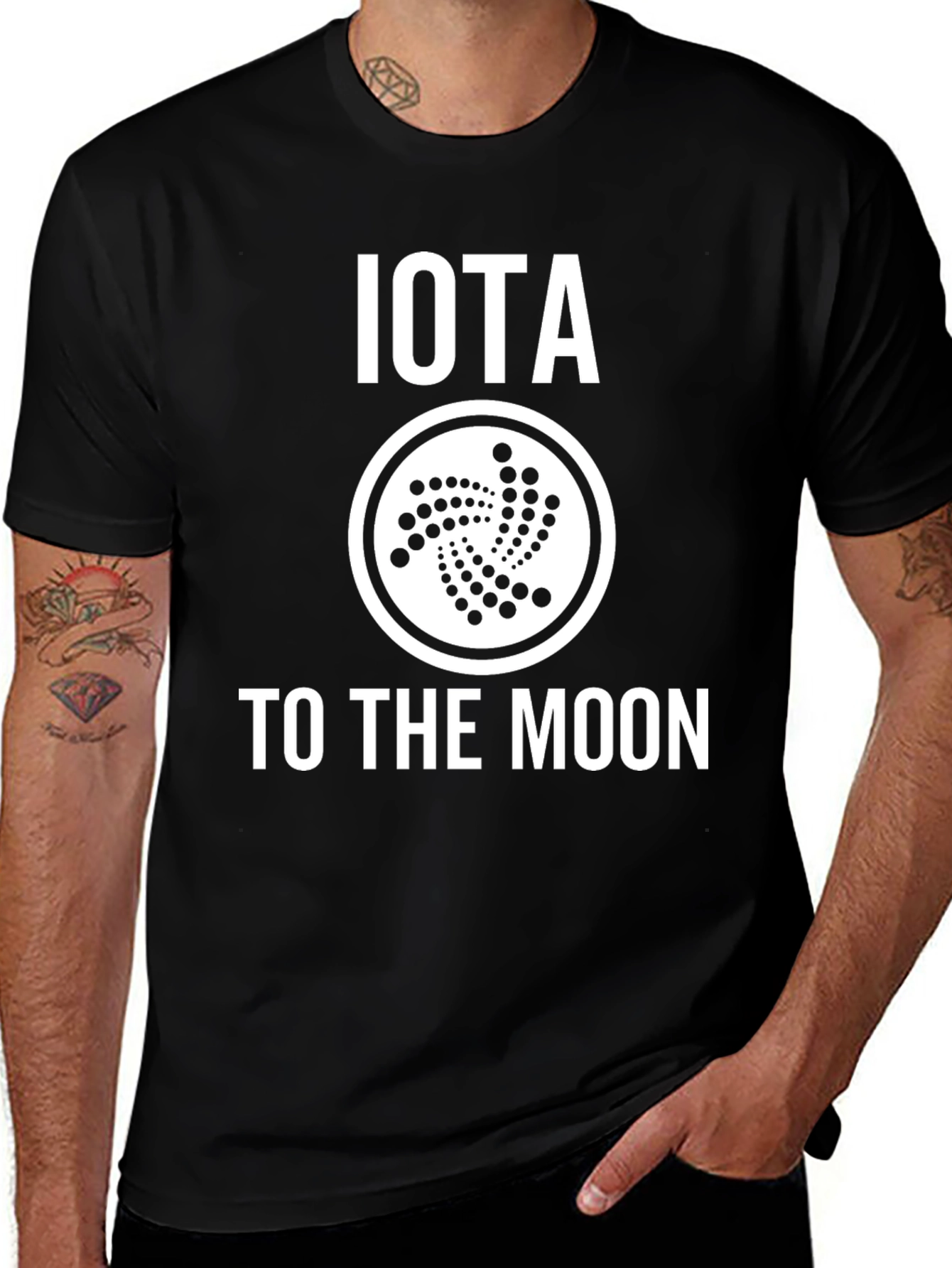 IOTA to the Moon Crypto T-Shirt - Black