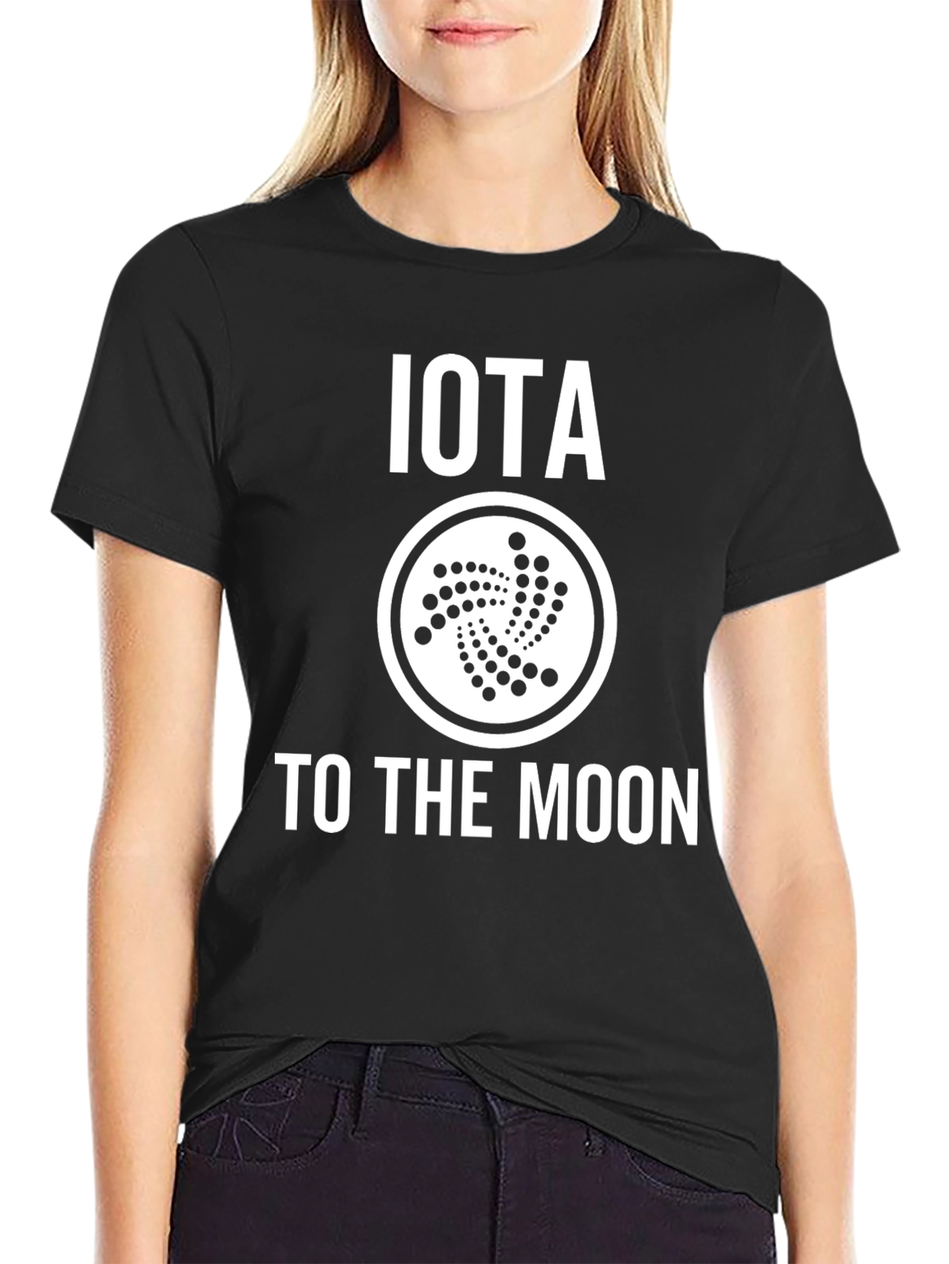 IOTA to the Moon Crypto T-Shirt - Black