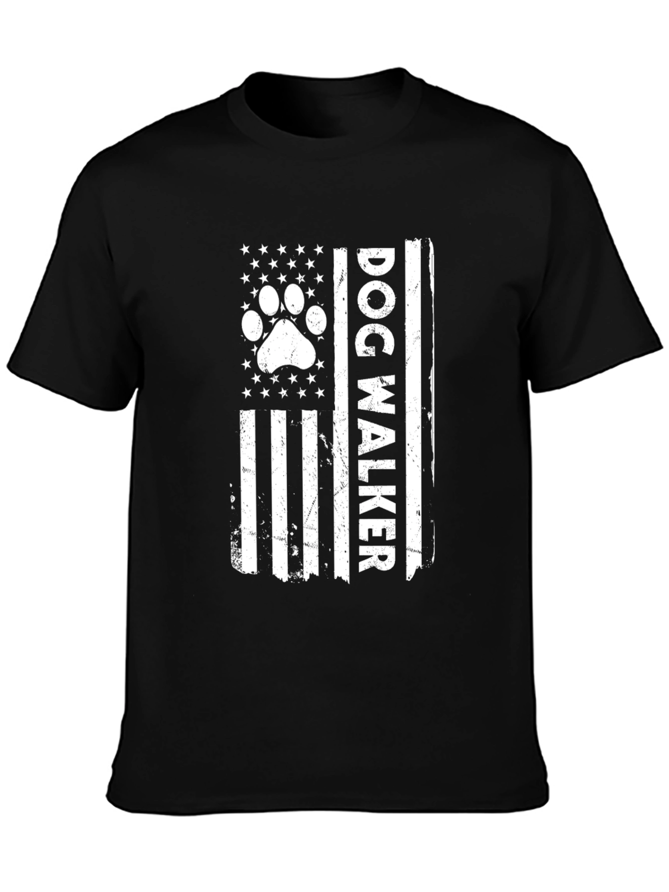 Dog Walker Flag Graphic Tee - USA Pride