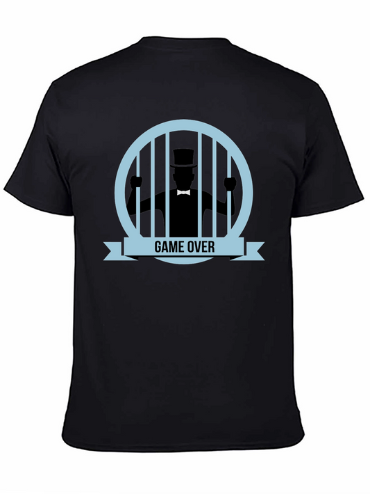 Game Over T-Shirt - Black Graphic Tee with Novelty Design