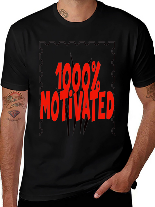 1000% Motivated Graphic Tee - Black