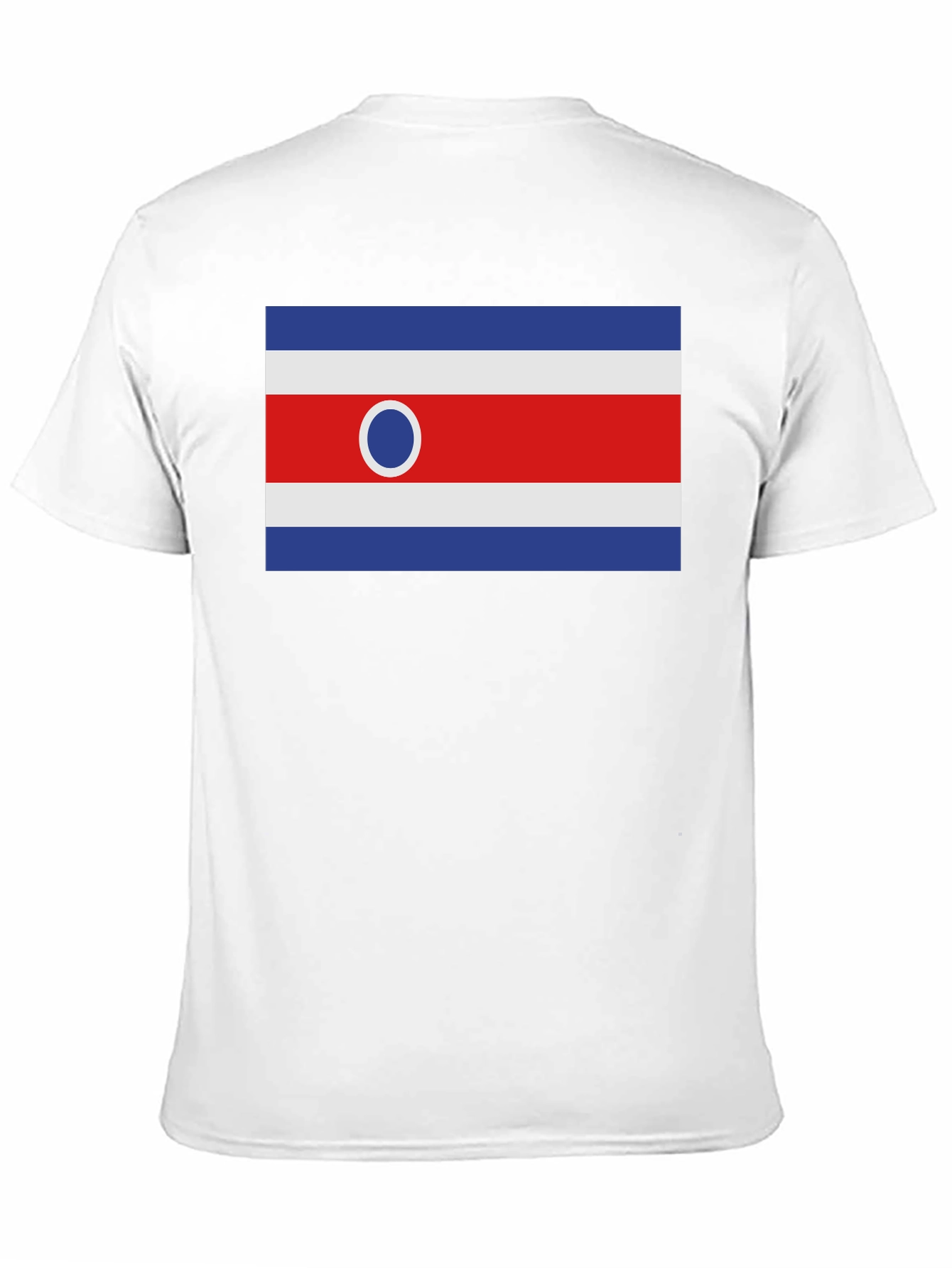 Costa Rica Flag Graphic Tee - Black Cotton T-Shirt
