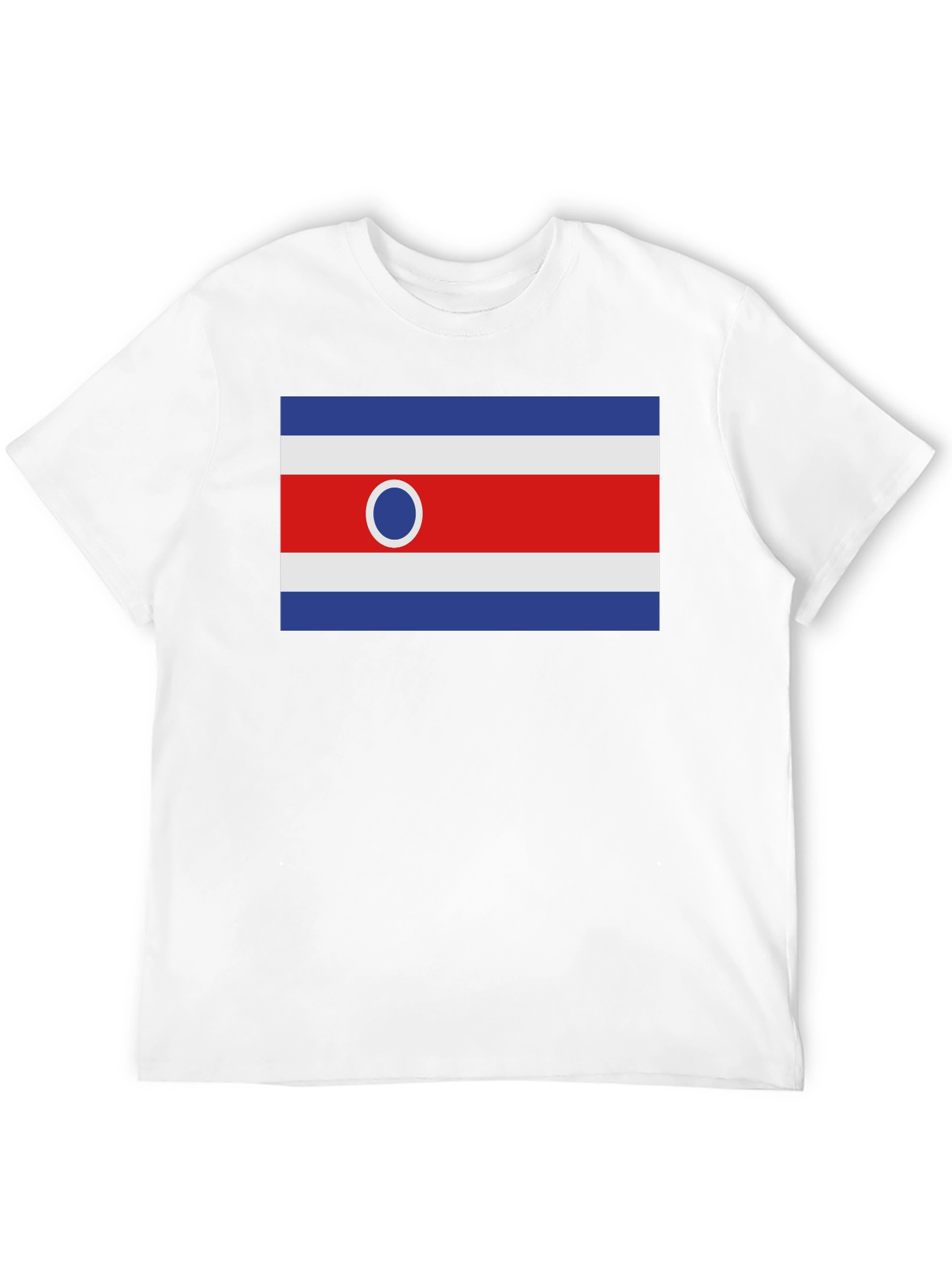 Costa Rica Flag Graphic Tee - Black Cotton T-Shirt