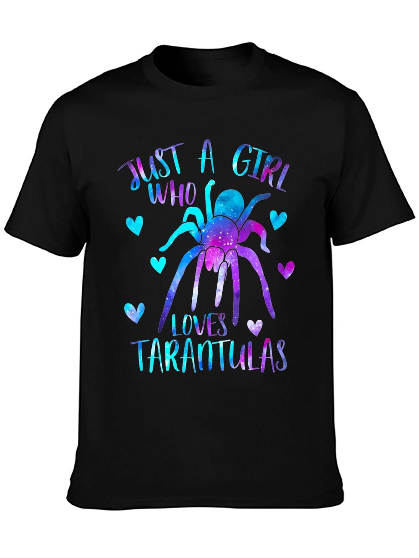 Girl Who Loves Tarantulas T-Shirt - Galaxy Design