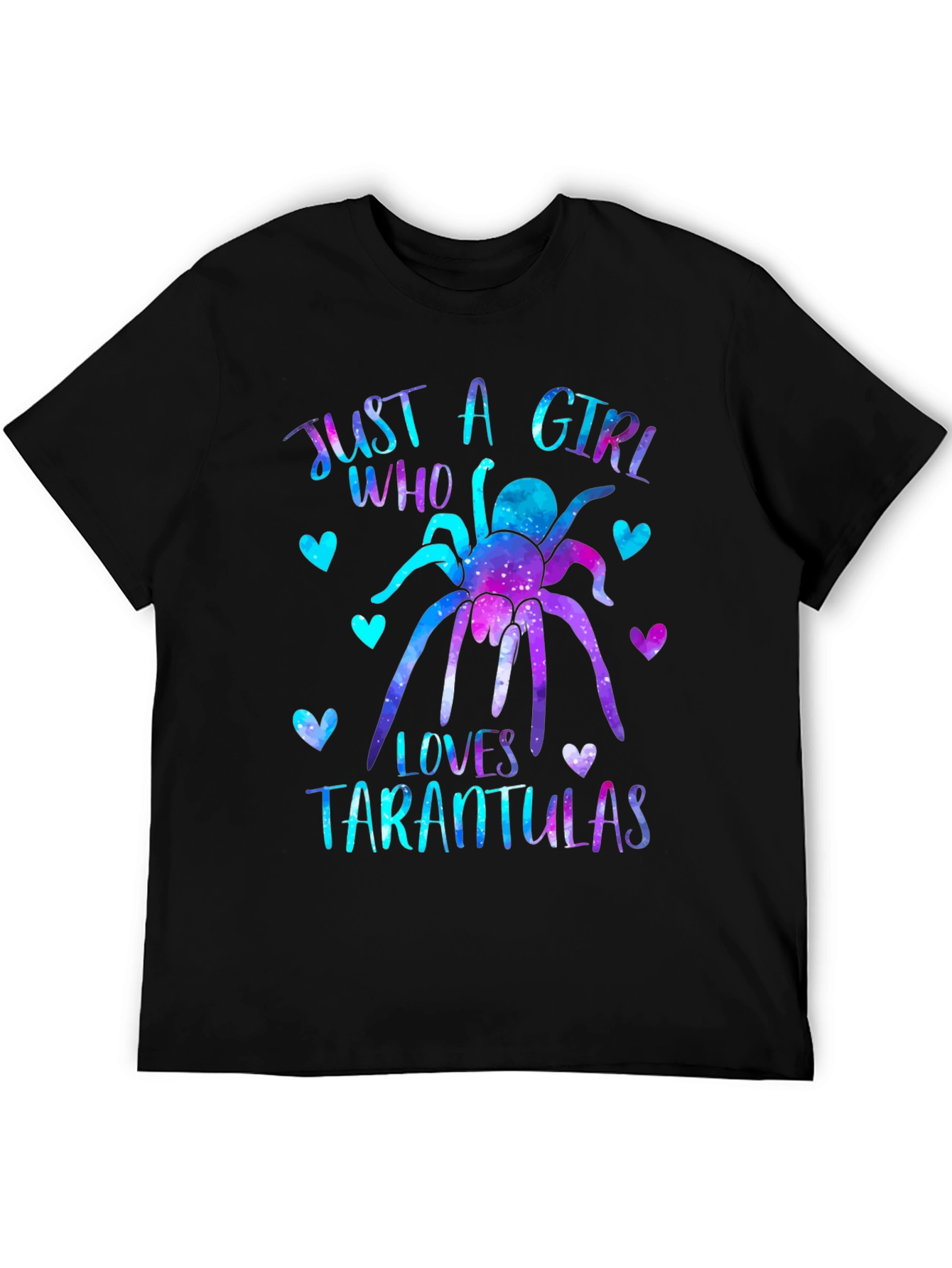 Girl Who Loves Tarantulas T-Shirt - Galaxy Design