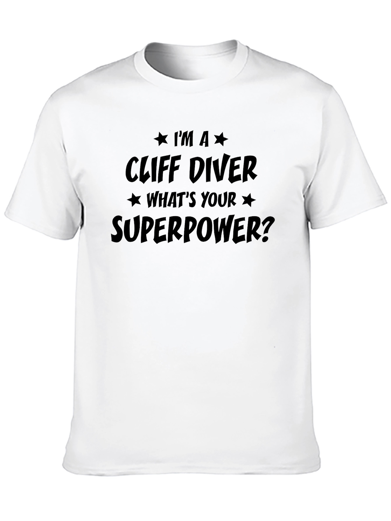 Cliff Diver Superpower T-Shirt - Black Graphic Tee