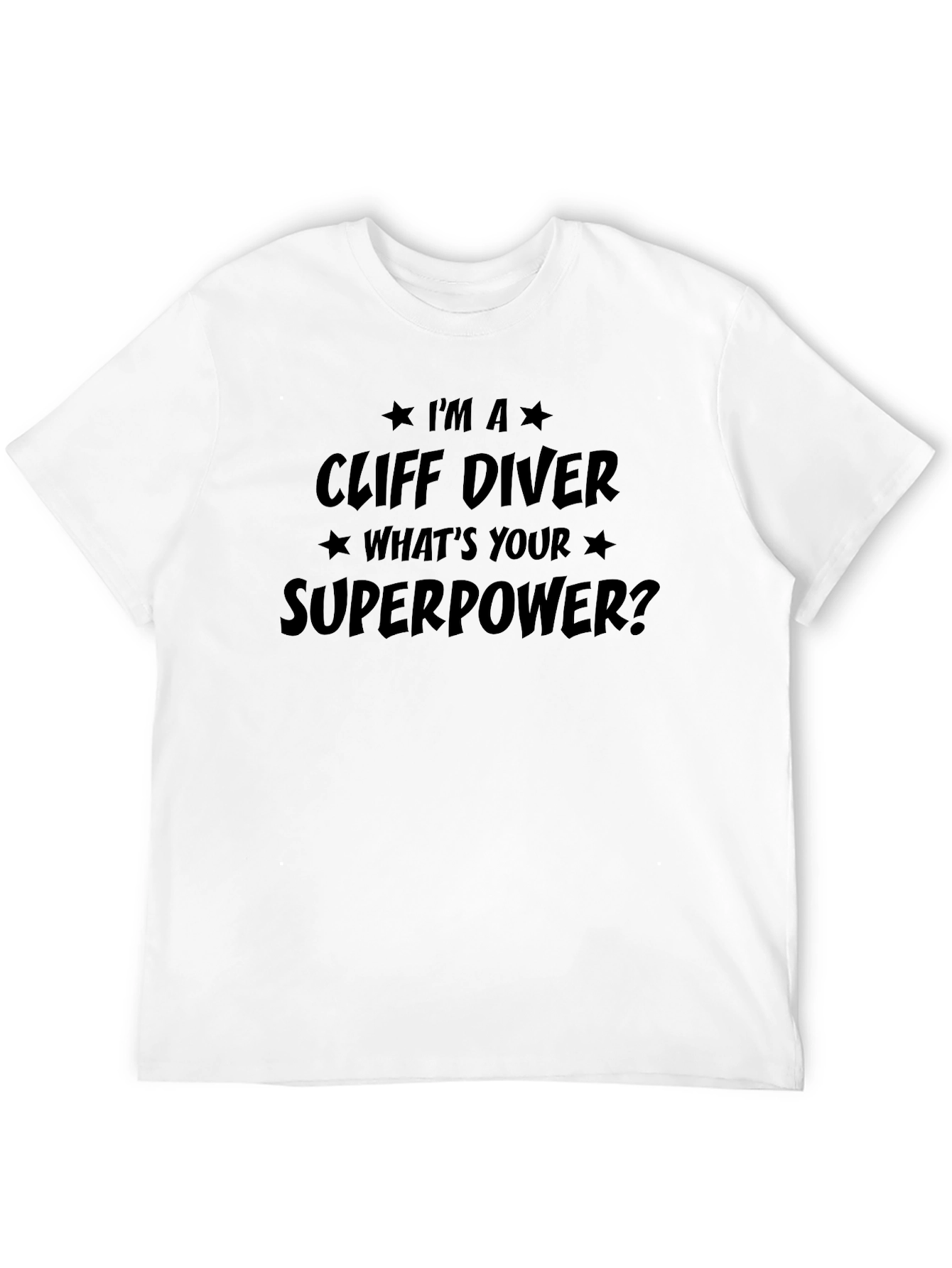 Cliff Diver Superpower T-Shirt - Black Graphic Tee