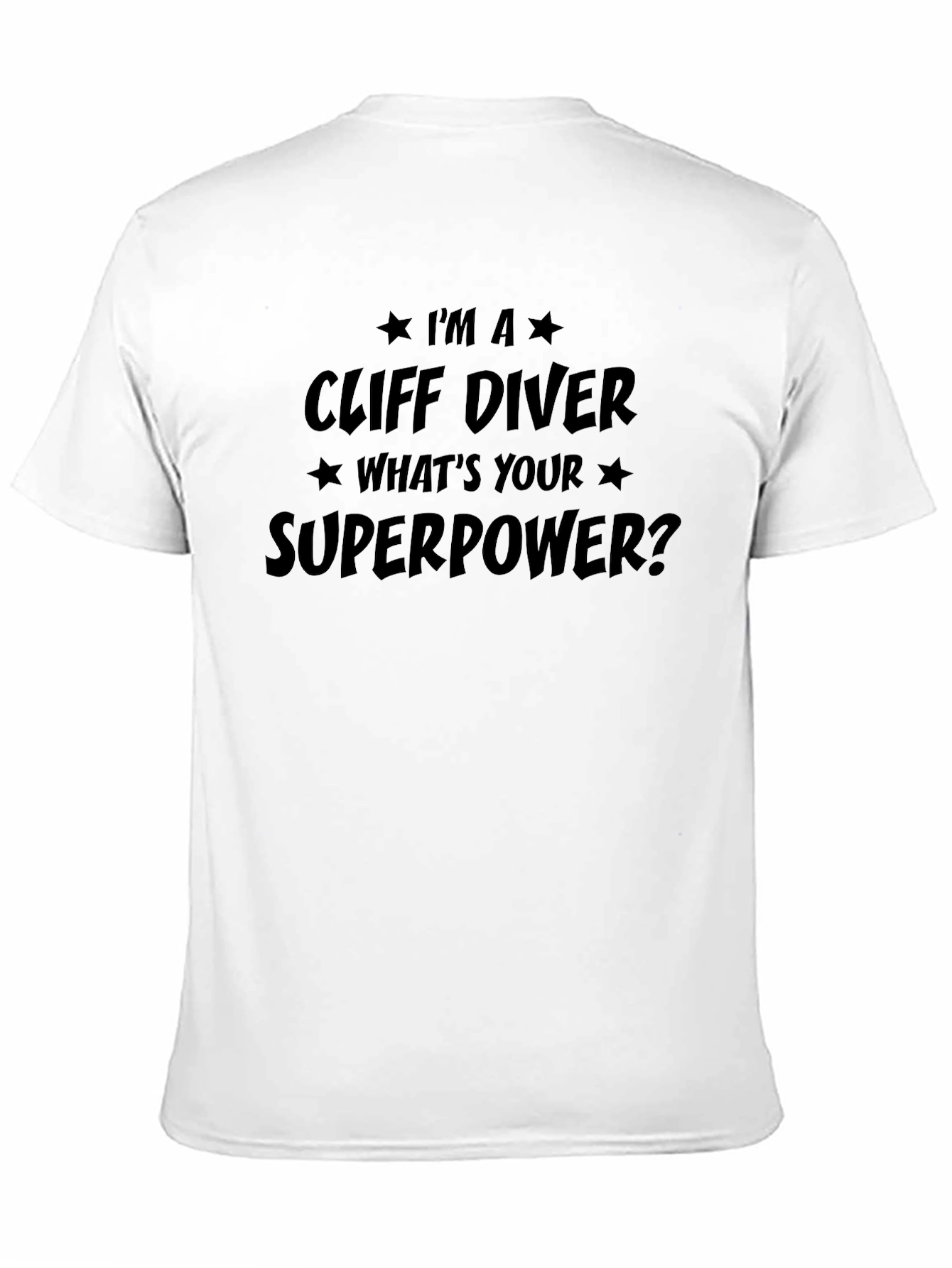 Cliff Diver Superpower T-Shirt - Black Graphic Tee