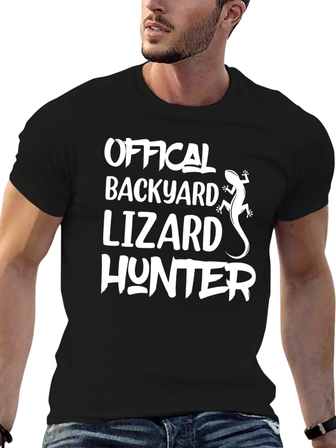 Official Backyard Lizard Hunter Graphic T-Shirt