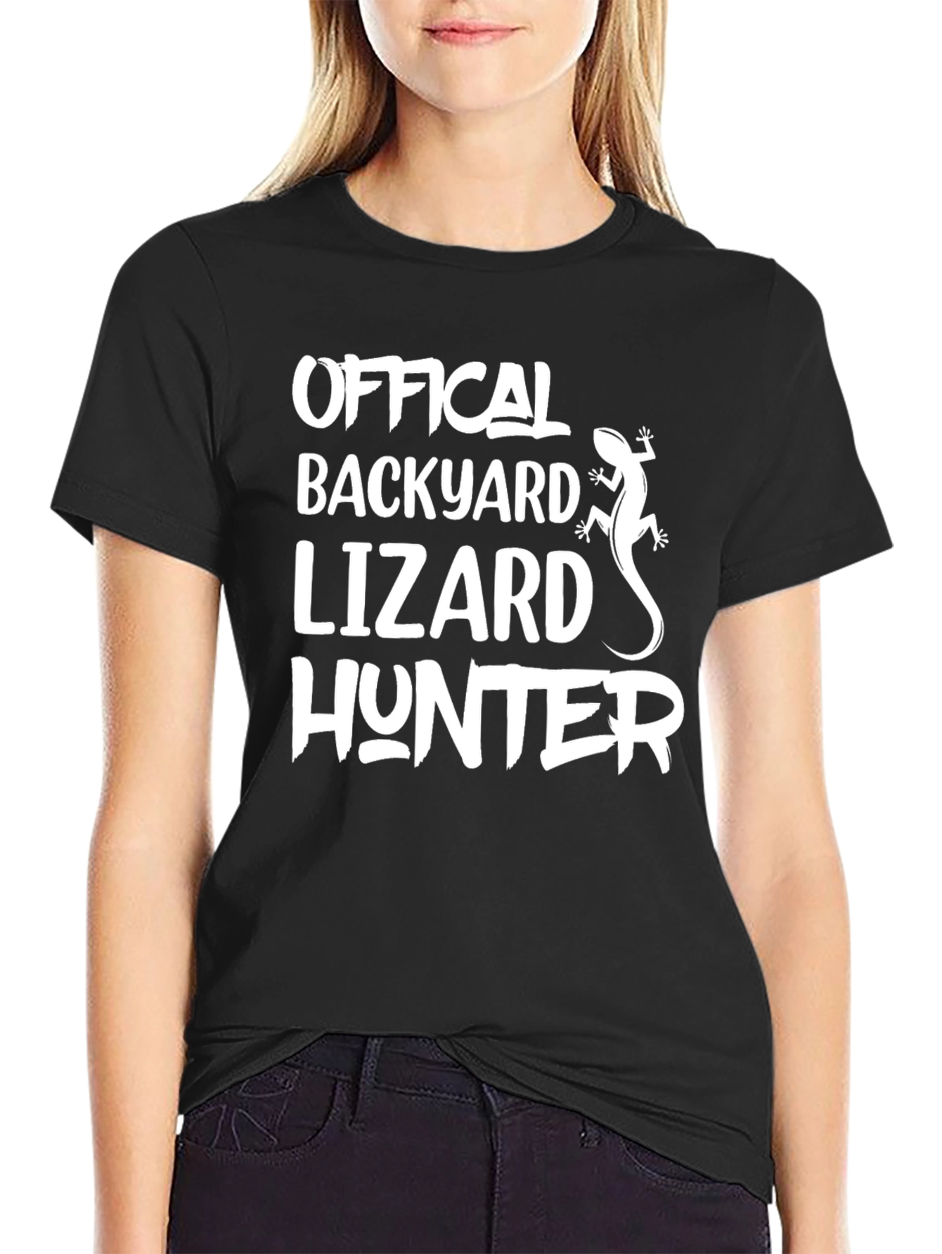 Official Backyard Lizard Hunter Graphic T-Shirt