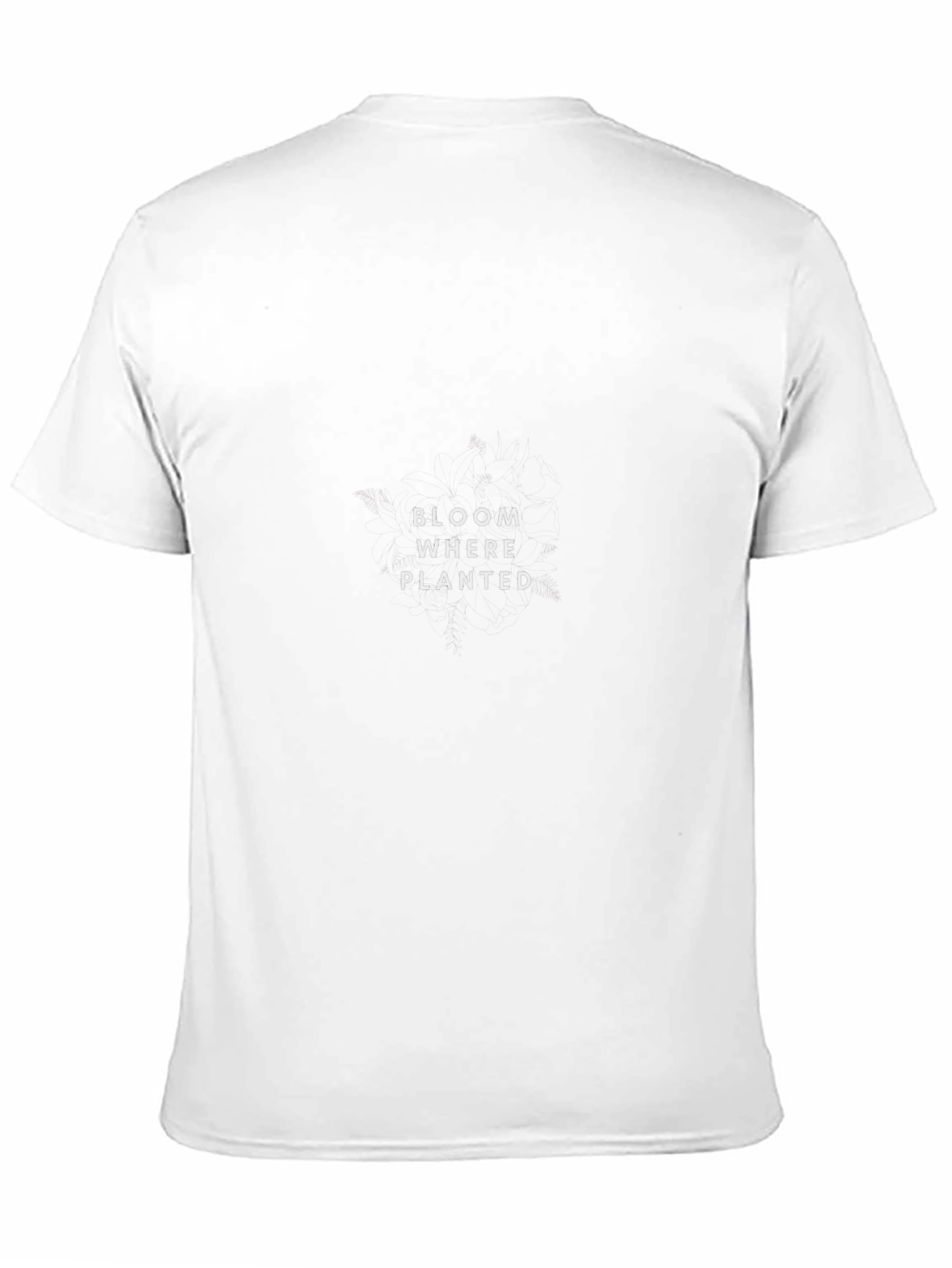 Bloom Where Planted Black Tee