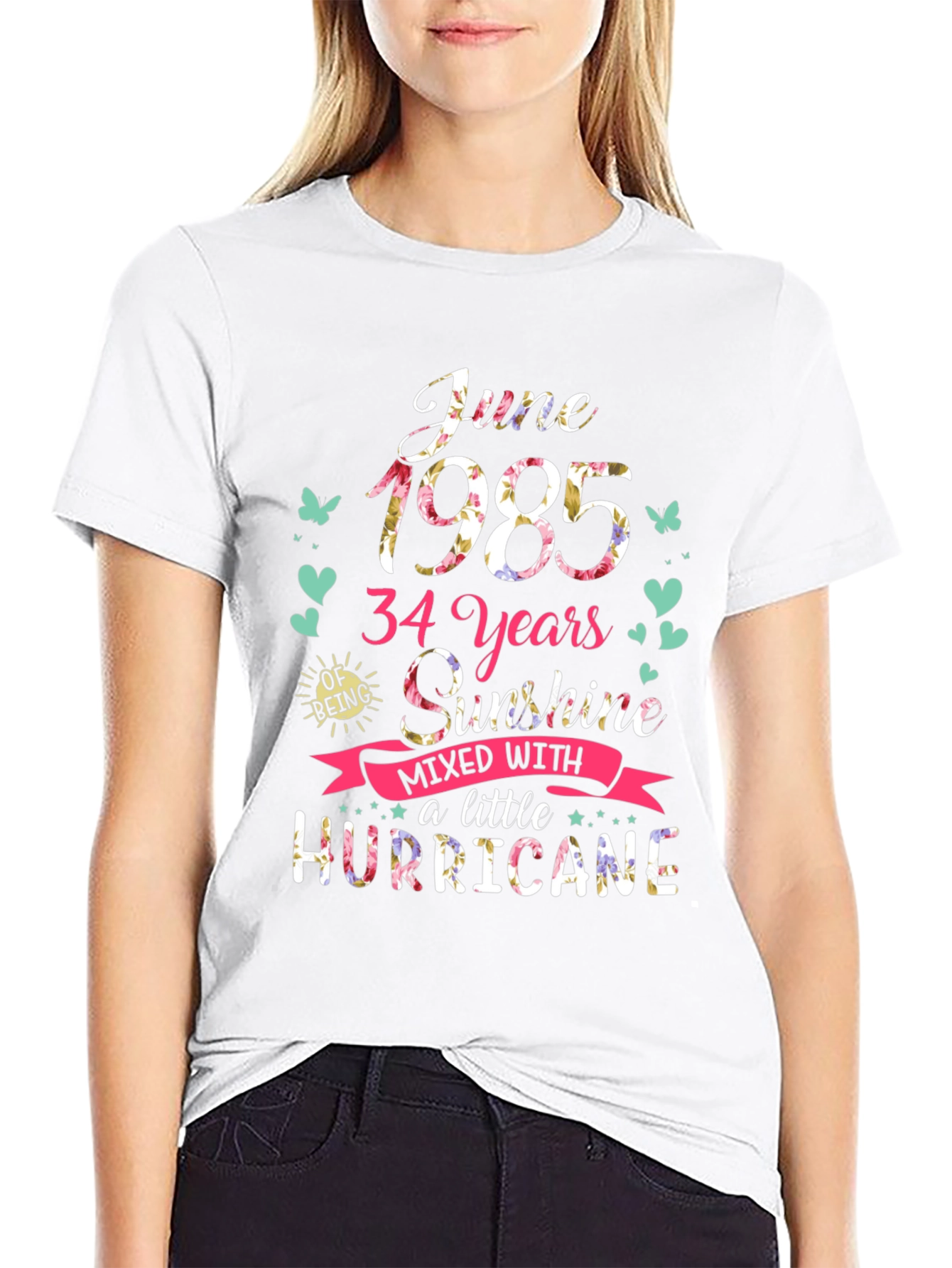 June 1985 34 Years Sunshine Hurricane Graphic Tee