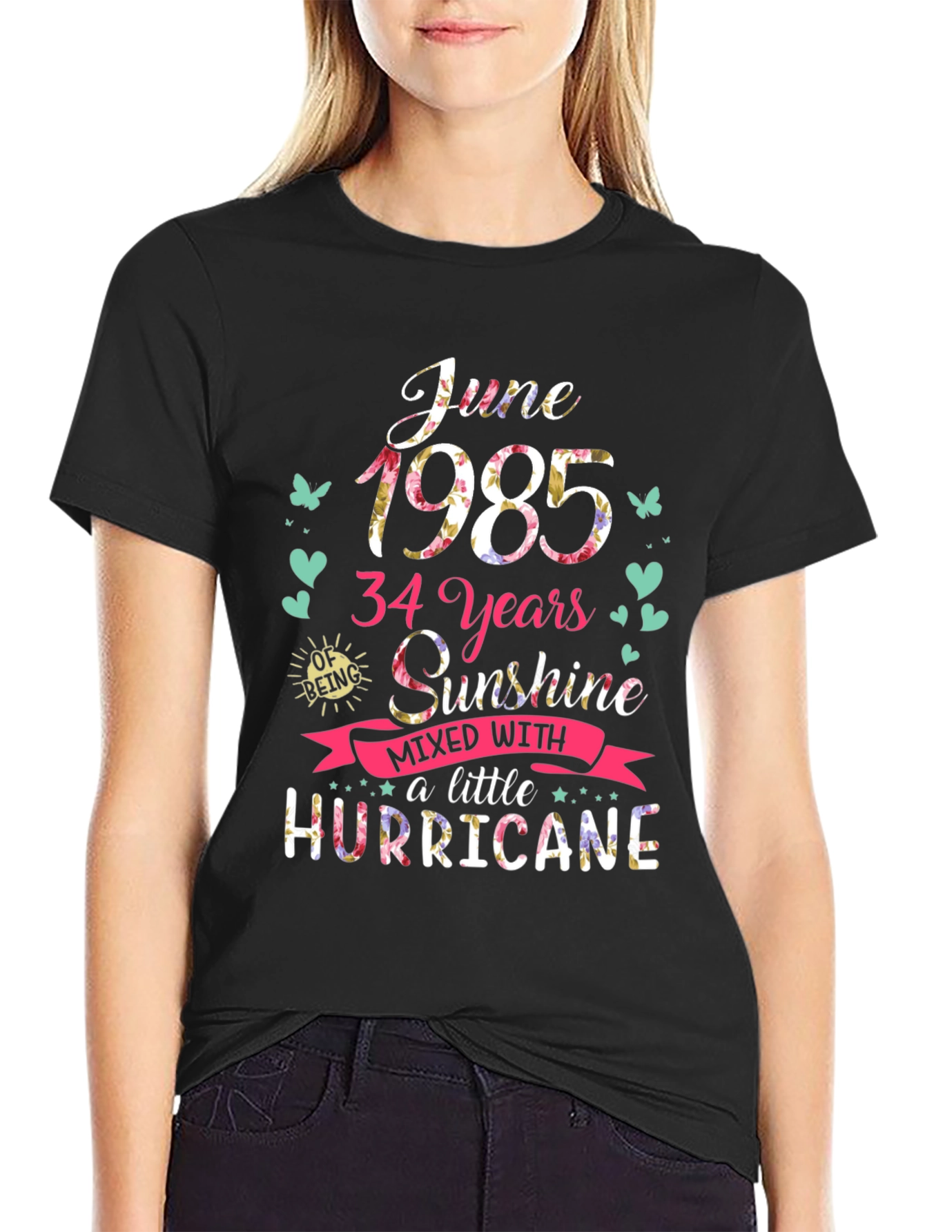 June 1985 34 Years Sunshine Hurricane Graphic Tee