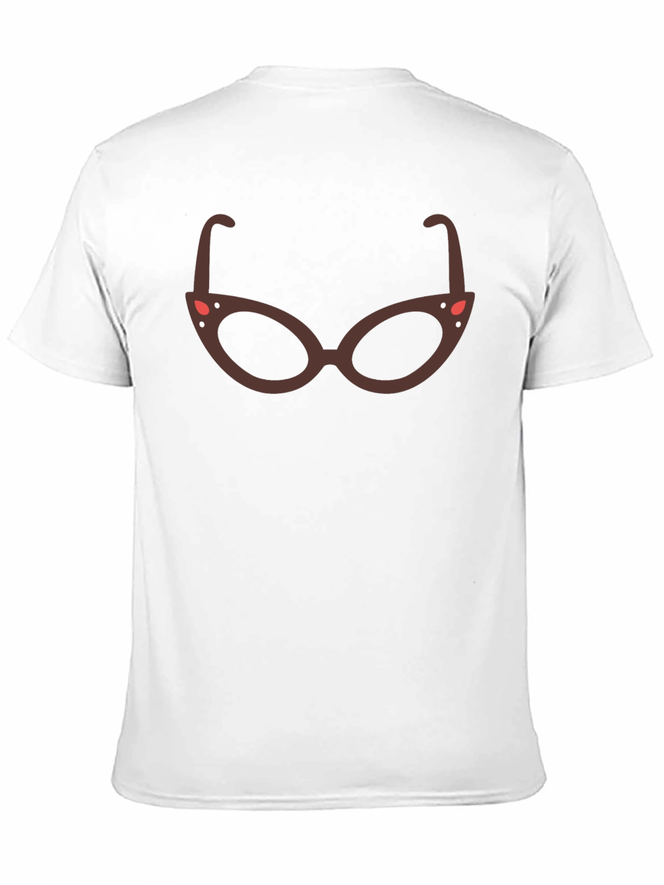 Retro Glasses Graphic Tee - Black Cotton Blend