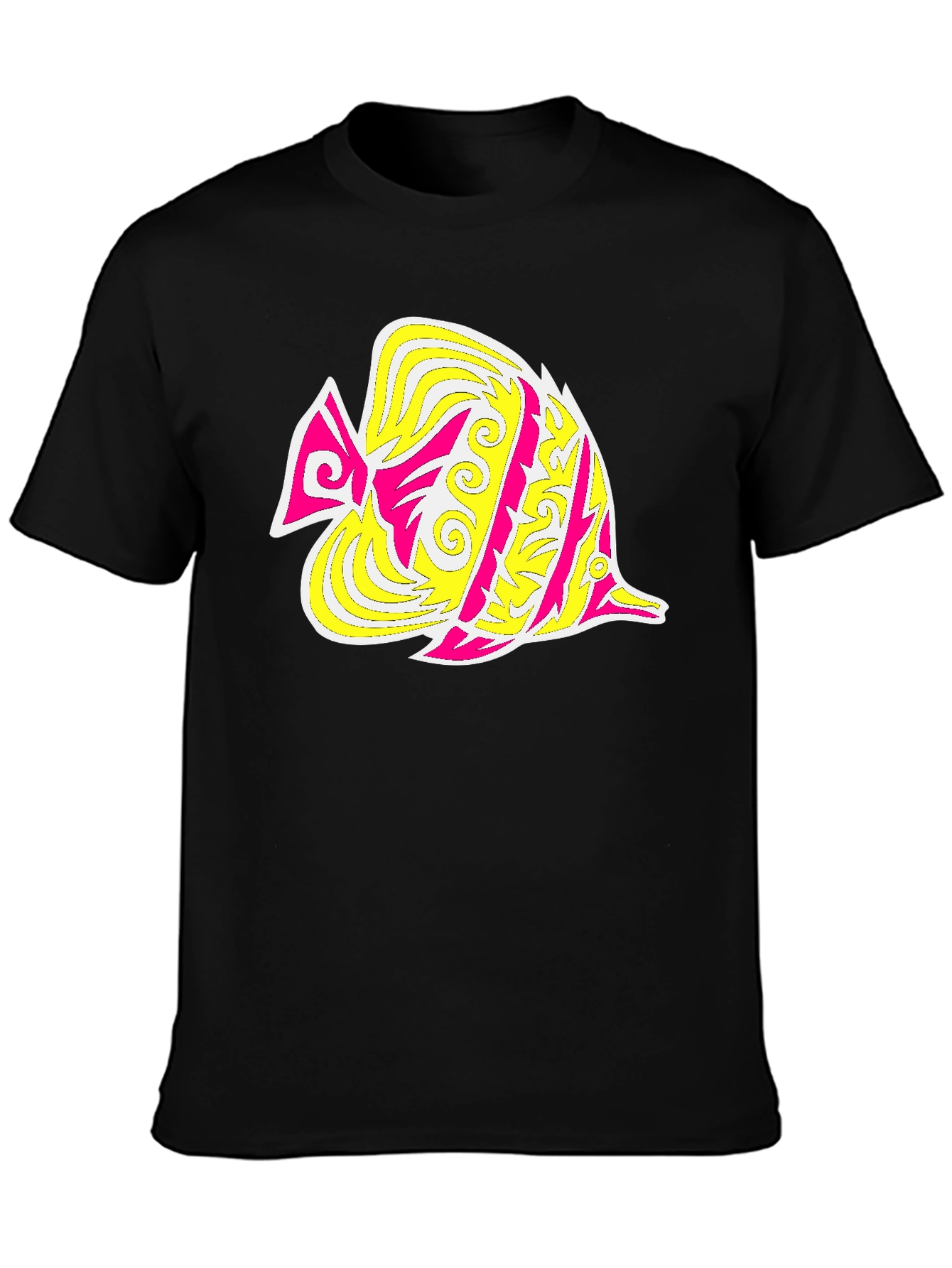 Funky Fish Graphic Tee - Stylish Black T-Shirt