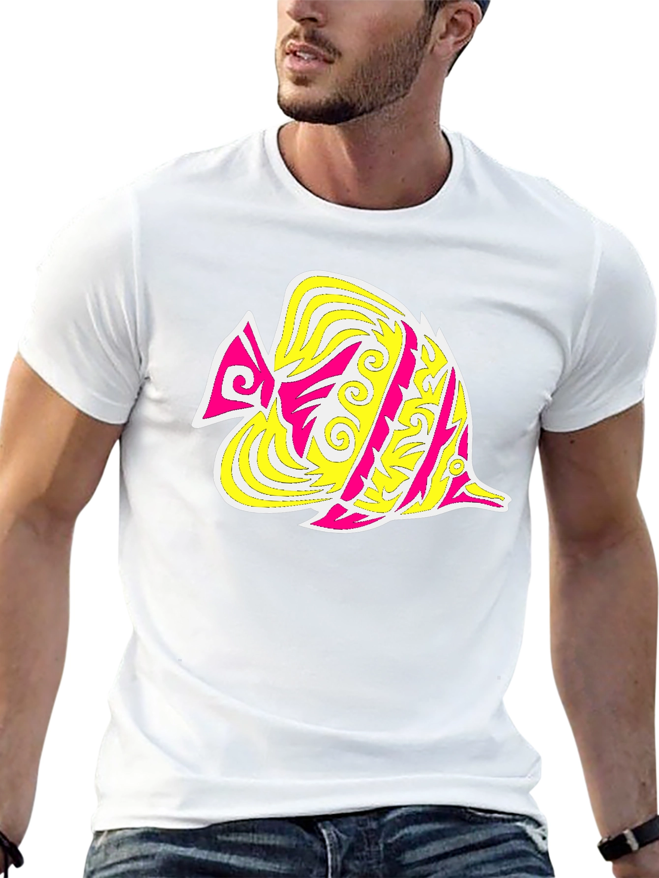 Funky Fish Graphic Tee - Stylish Black T-Shirt
