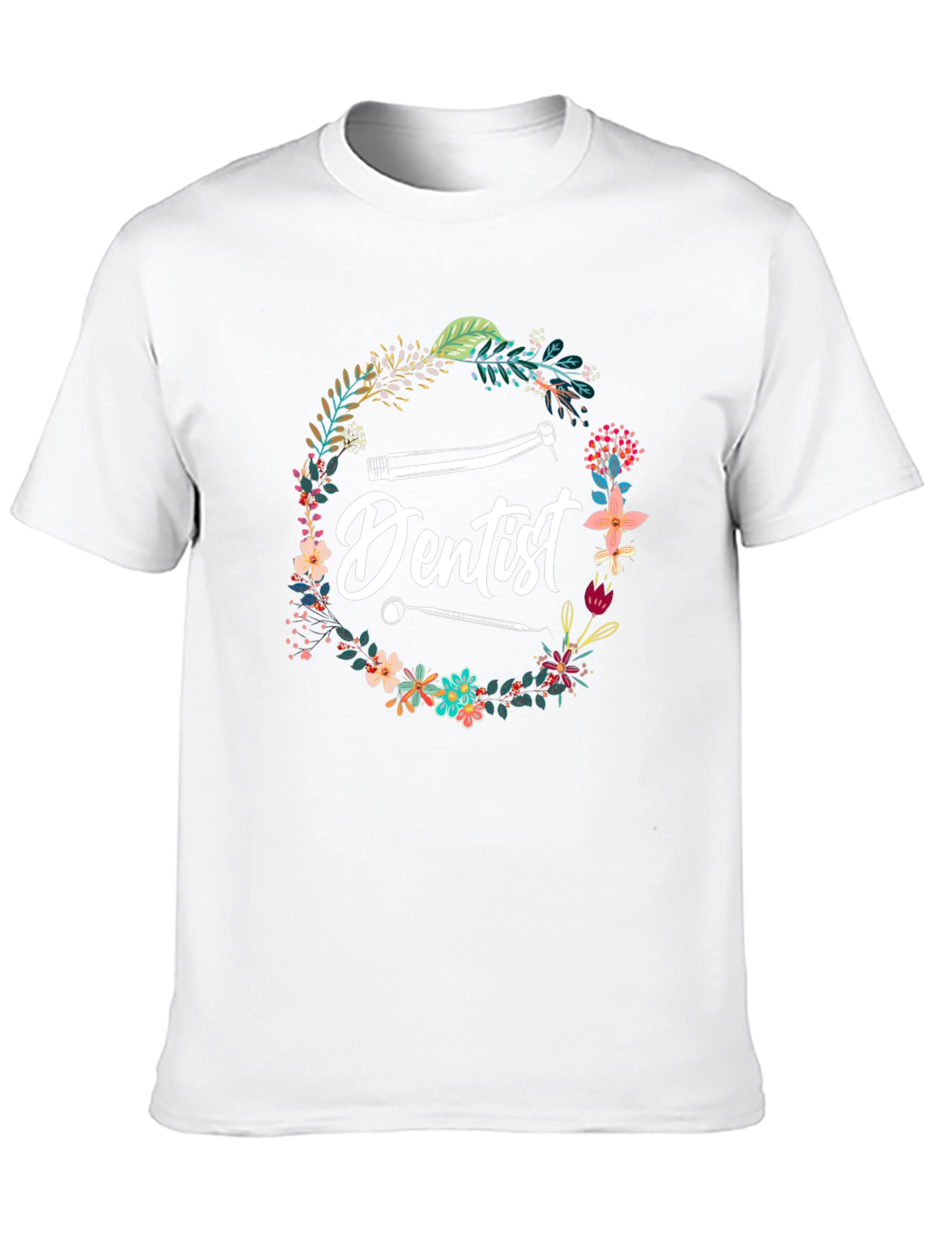 Dentist Floral Graphic T-Shirt
