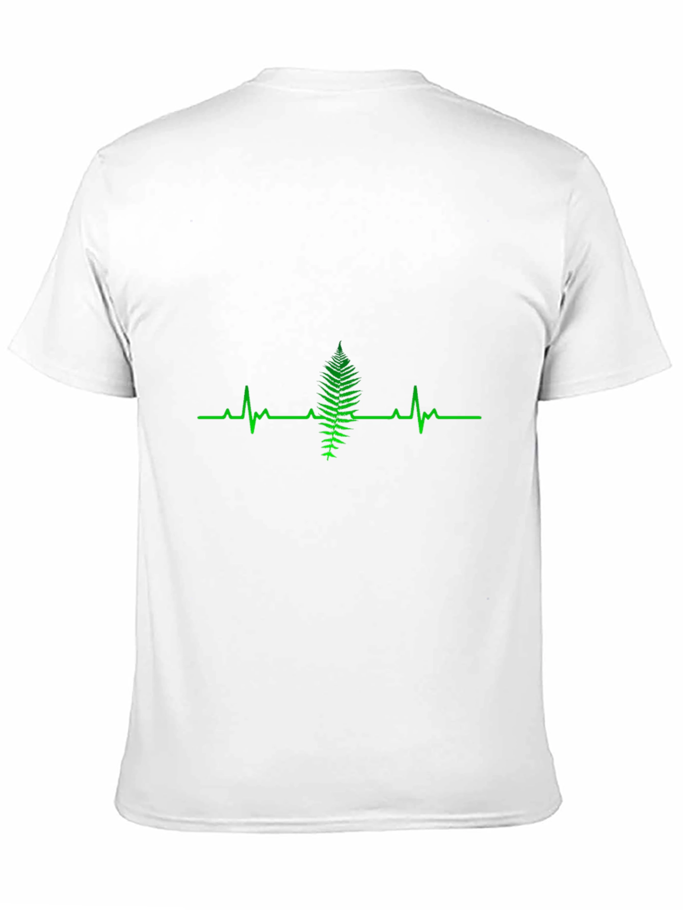 Fern Heartbeat Graphic Tee - Black Cotton T-Shirt