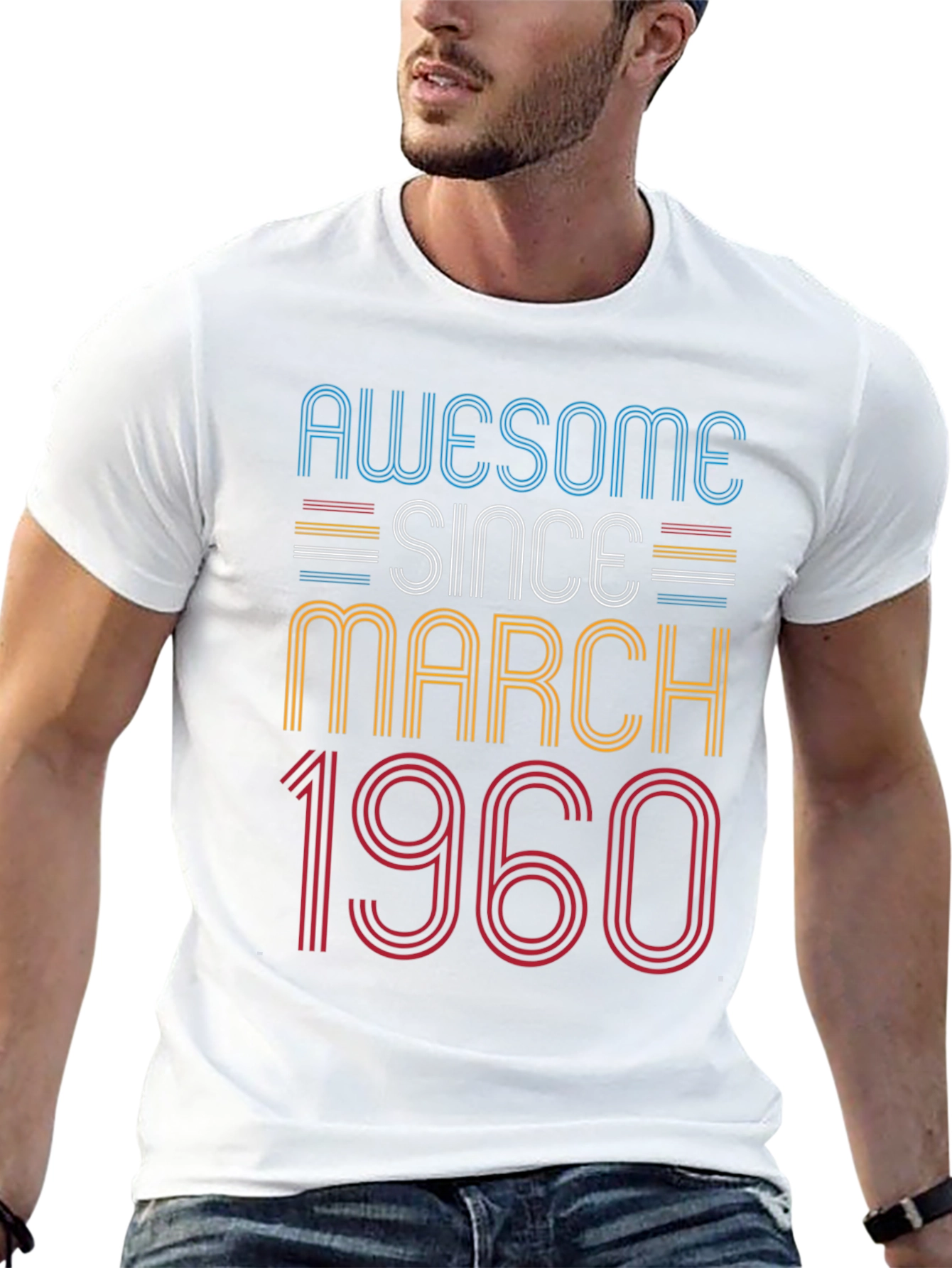 Awesome Since March 1960 Birthday T-Shirt