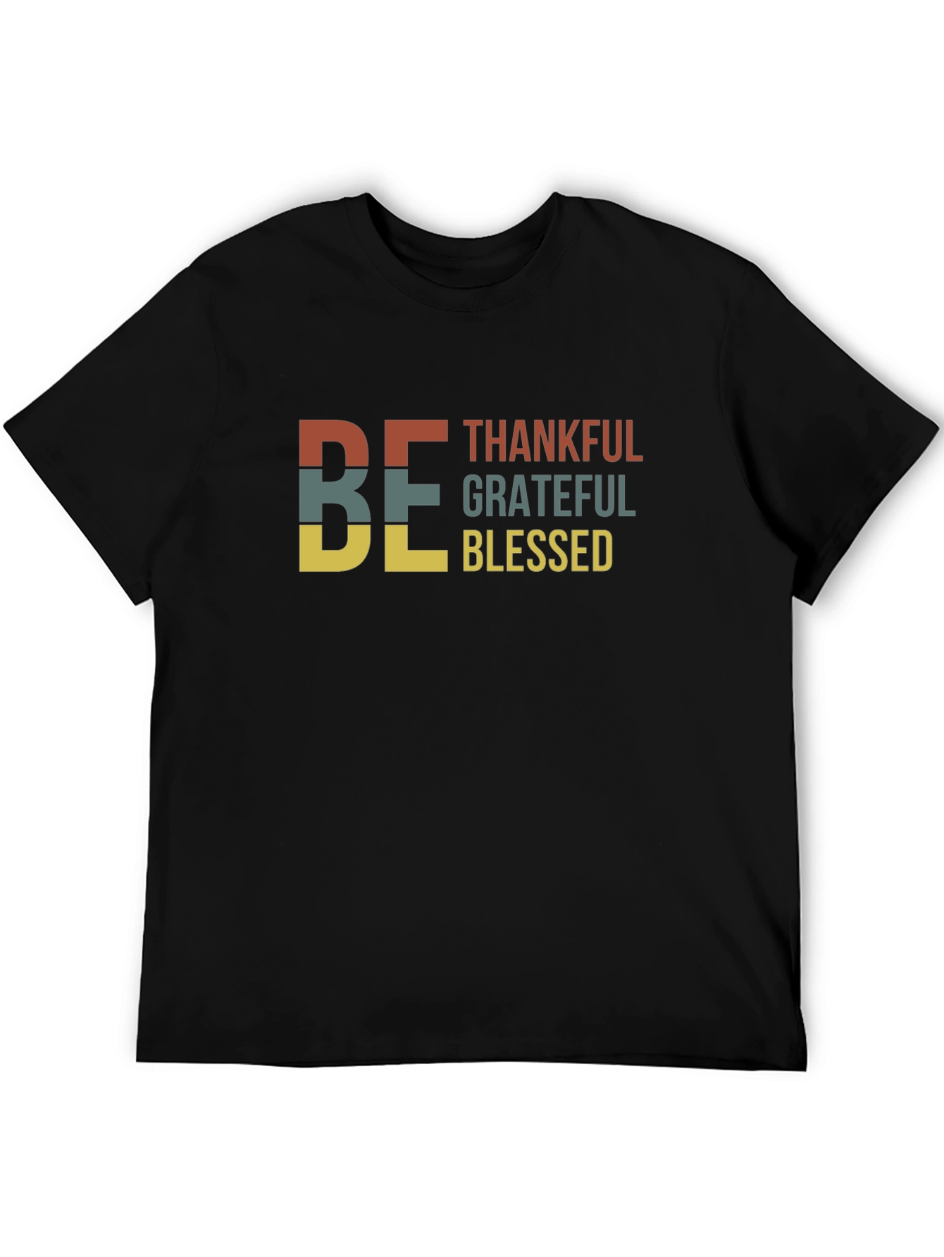 Be Thankful Graphic Tee | Unisex Black T-Shirt