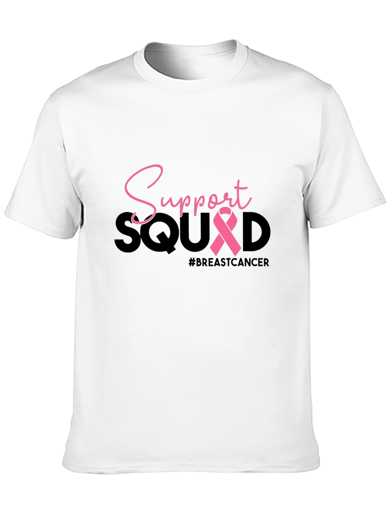 Breast Cancer Support Squad Black T-Shirt