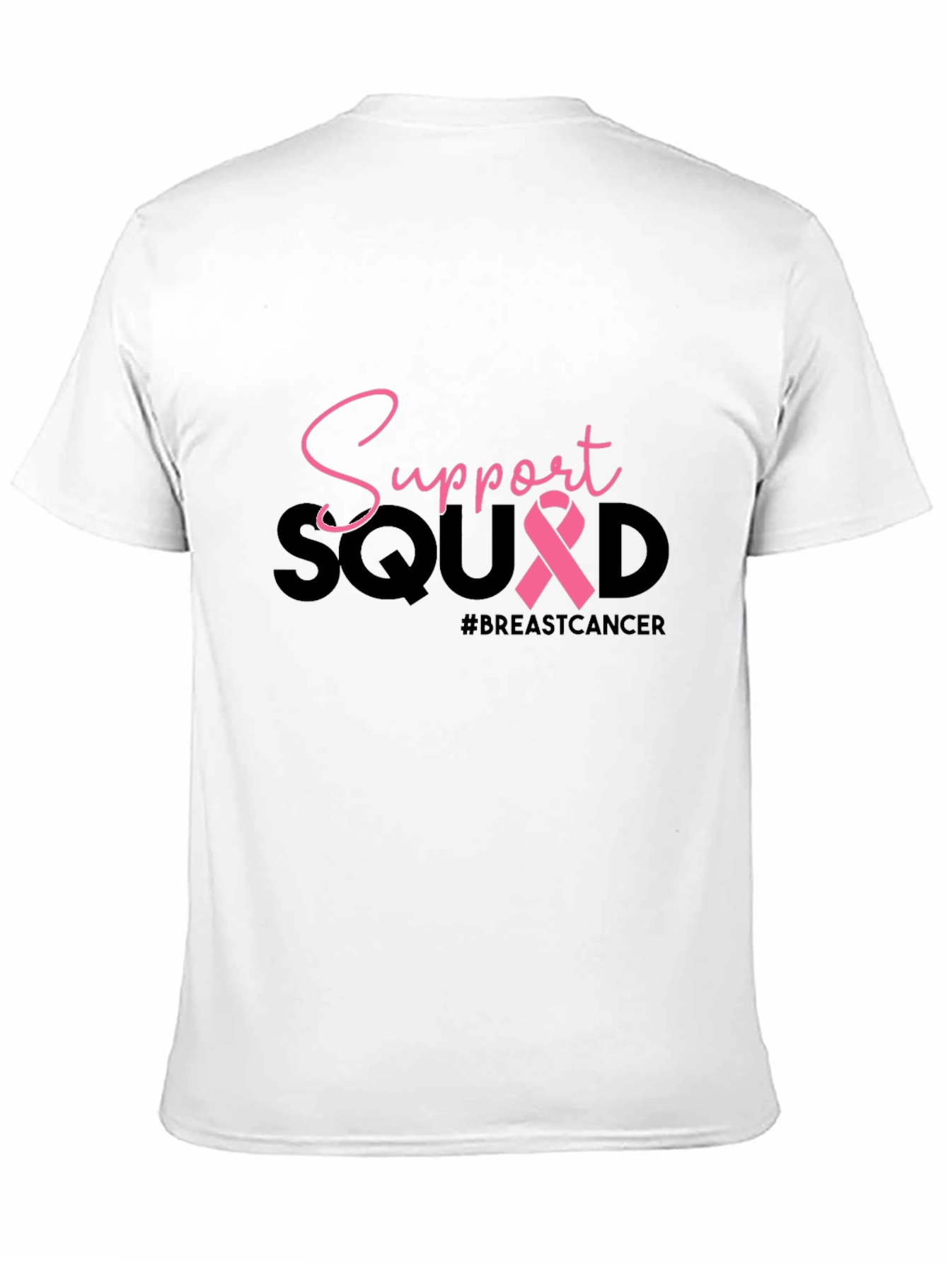 Breast Cancer Support Squad Black T-Shirt