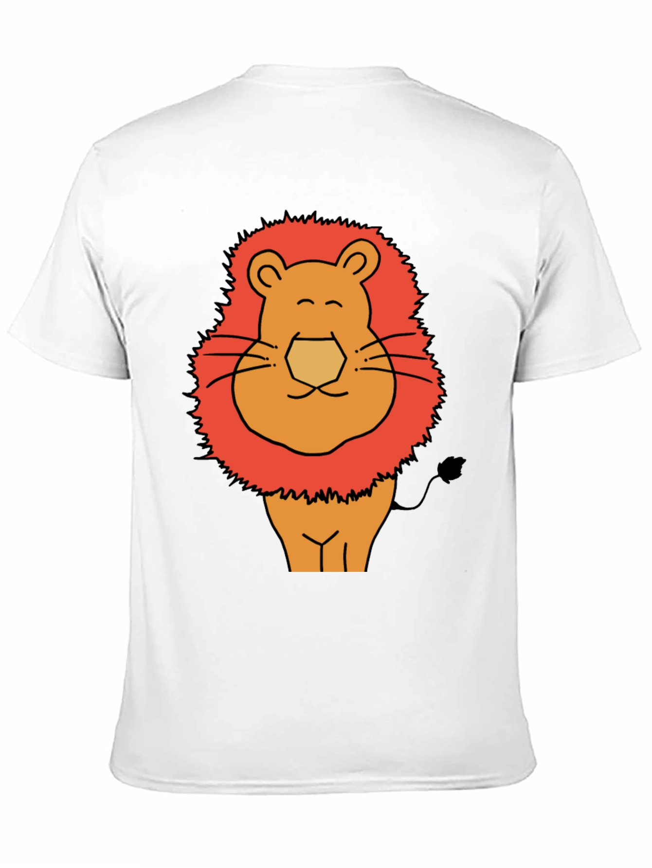 Funny Lion Graphic Tee - Mens Black T-Shirt