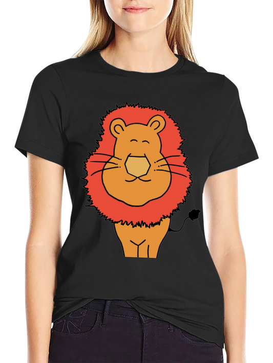 Funny Lion Graphic Tee - Mens Black T-Shirt