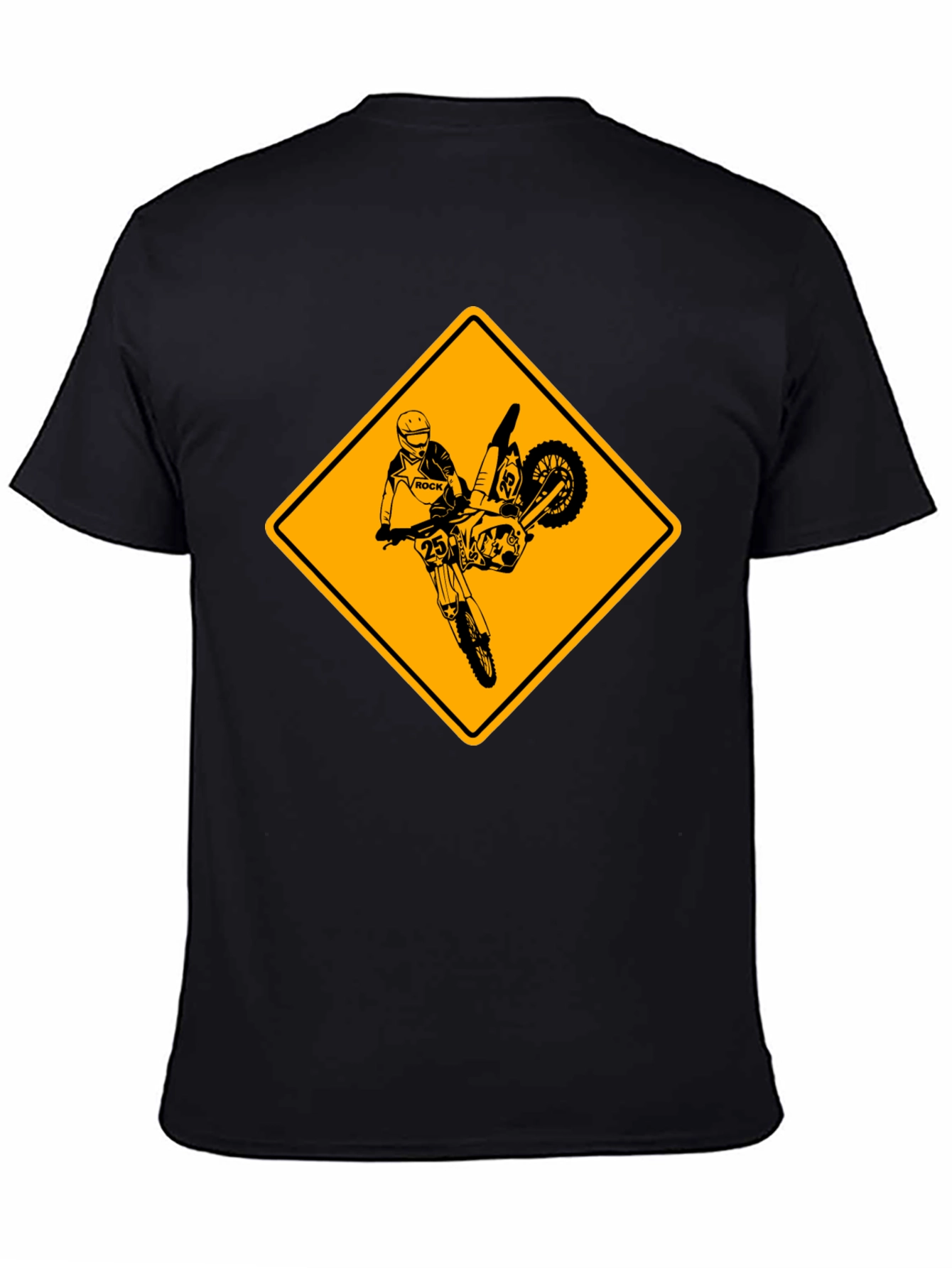 Motorcycle Stunt Warning Graphic T-Shirt