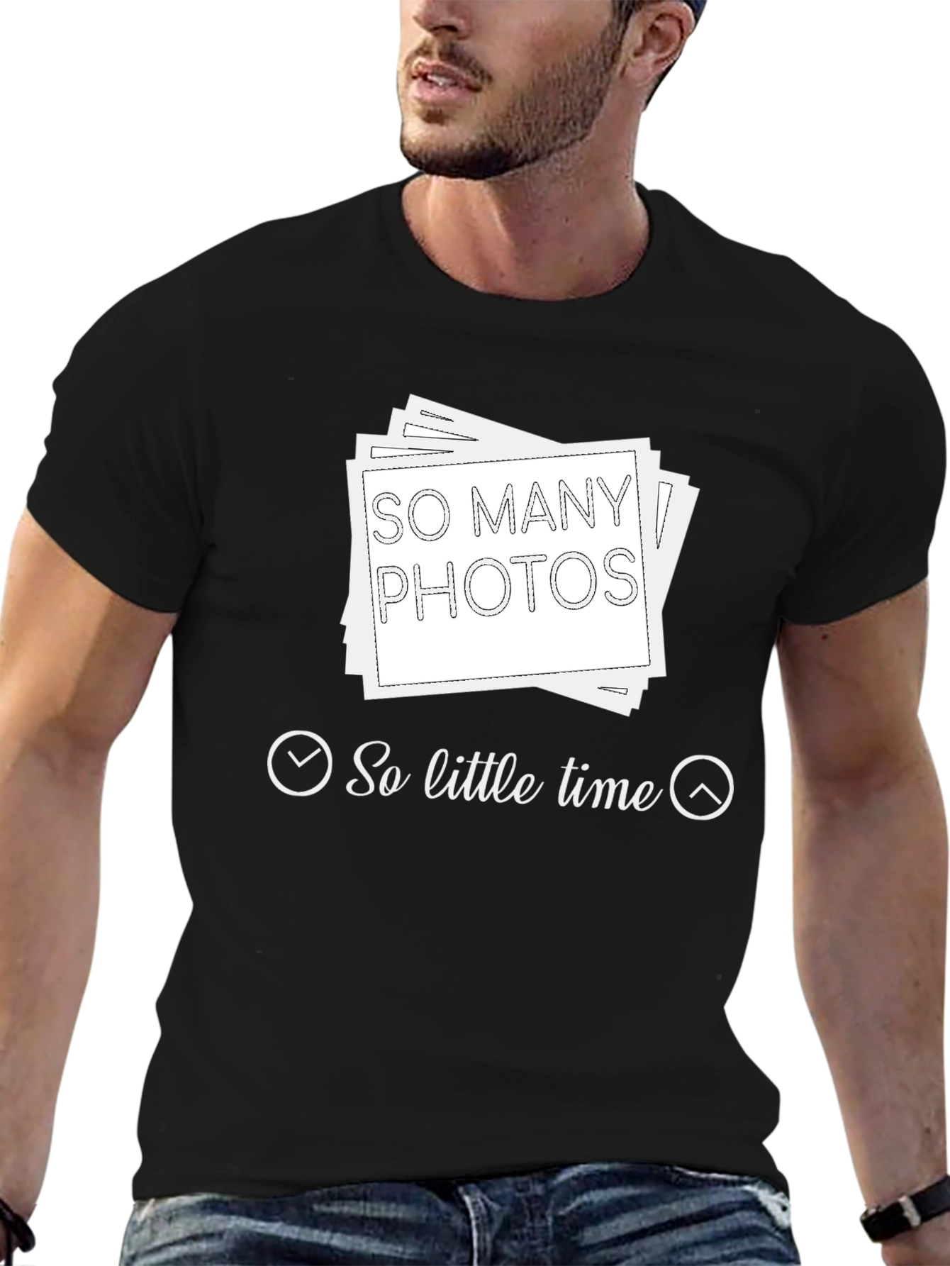 So Many Photos So Little Time Black T-Shirt