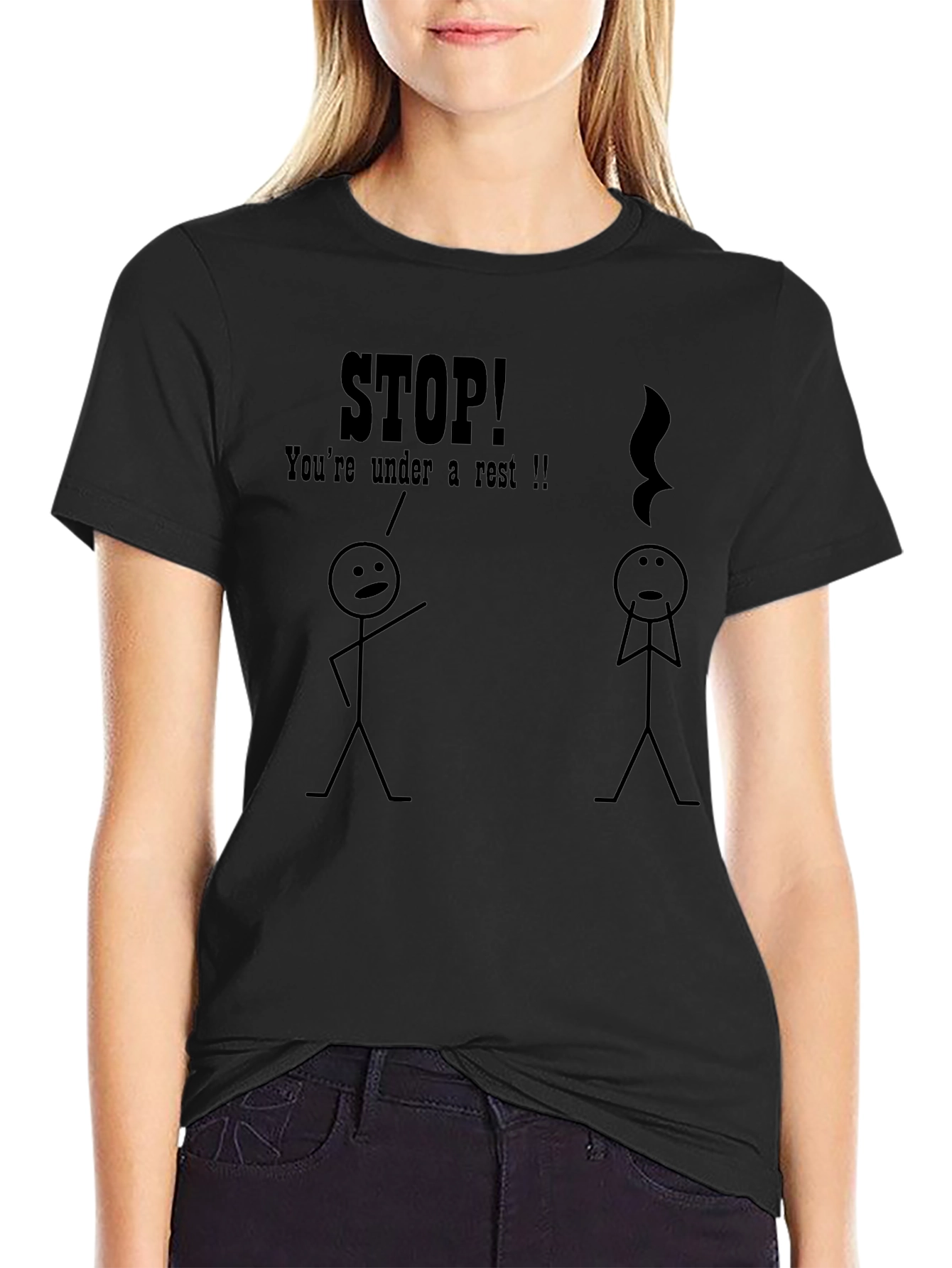 Stop! Youre Under a Rest Funny Music T-Shirt