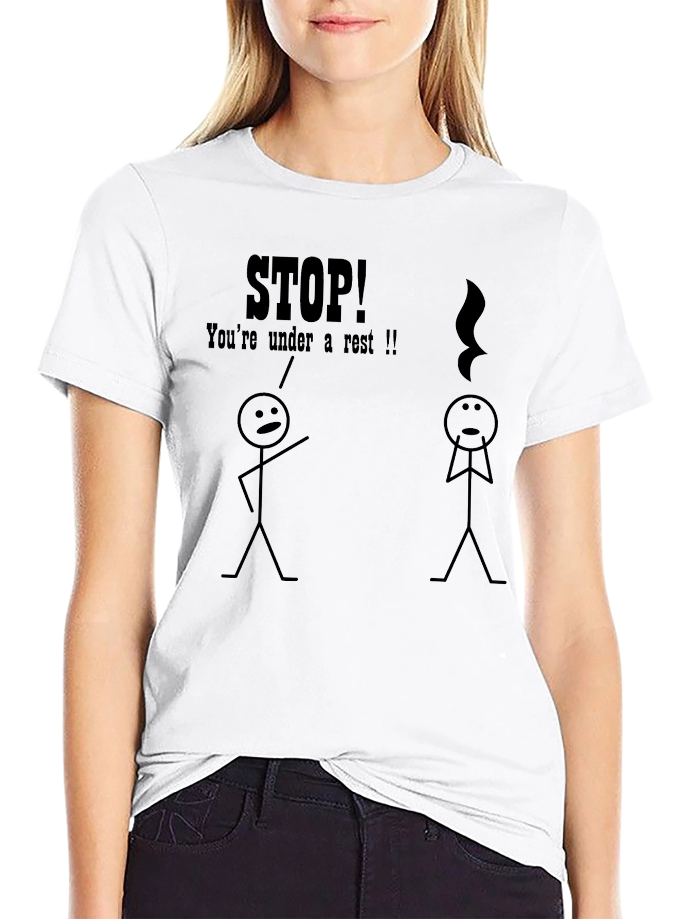 Stop! Youre Under a Rest Funny Music T-Shirt