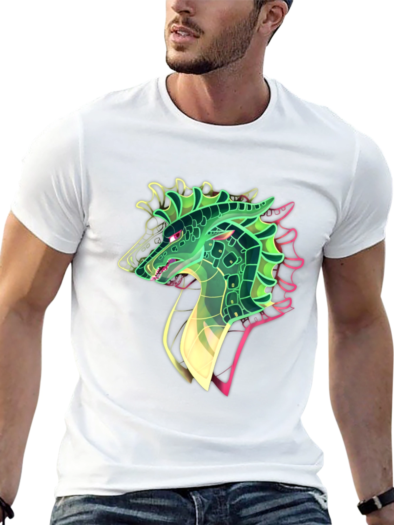 Dragon Head Graphic Black T-Shirt