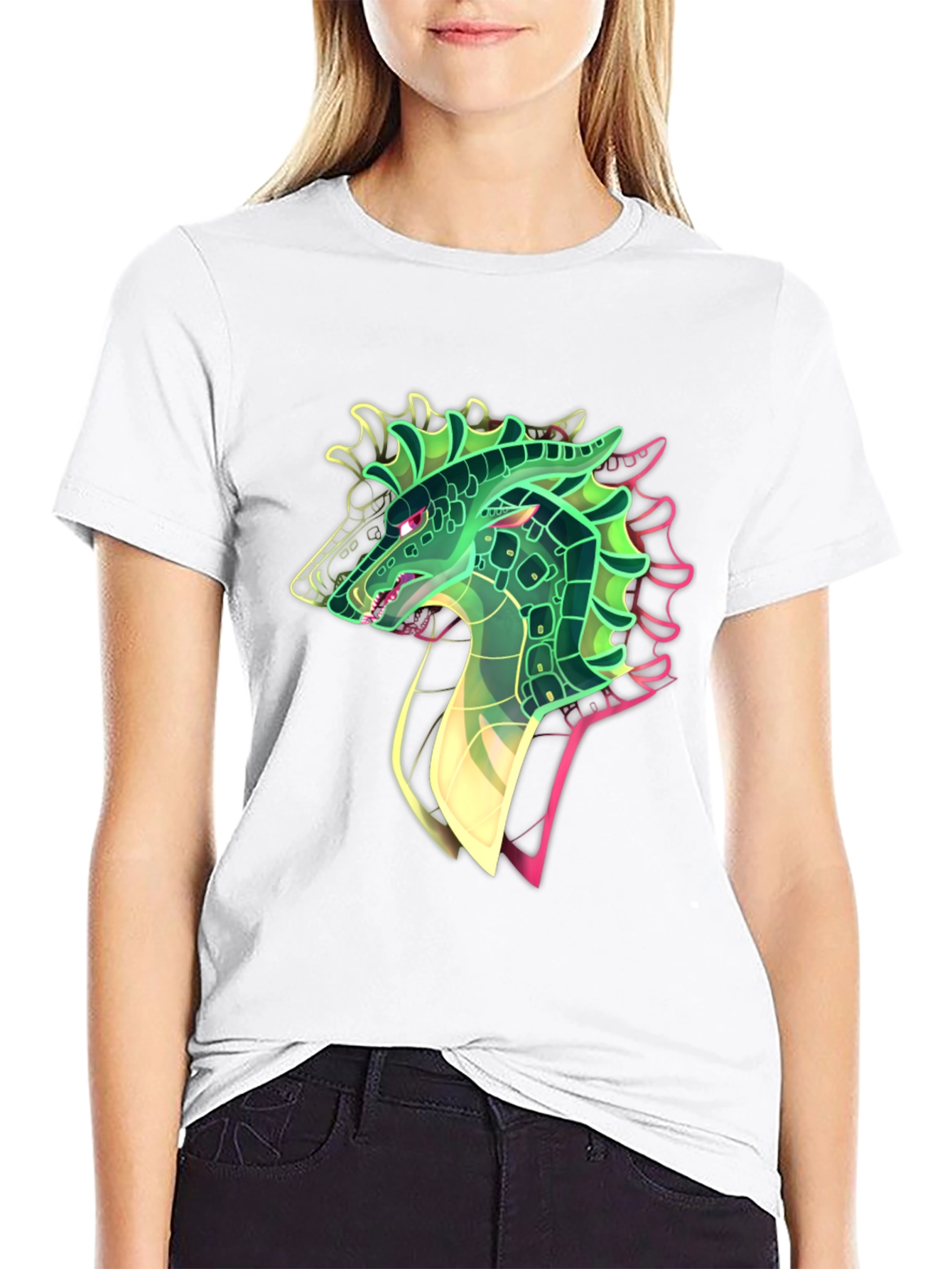 Dragon Head Graphic Black T-Shirt