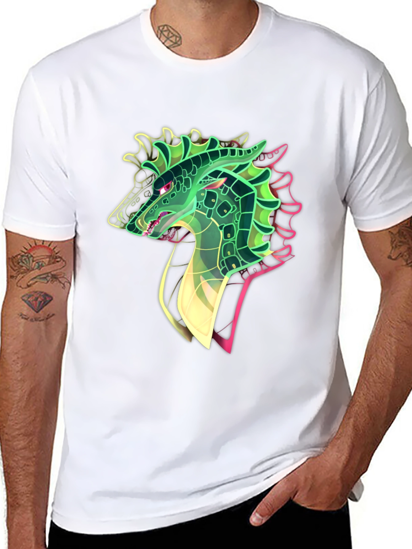 Dragon Head Graphic Black T-Shirt
