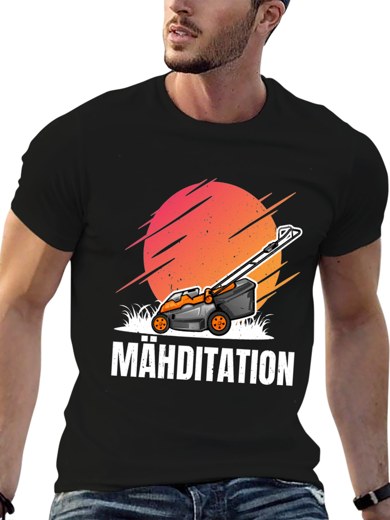 Mähditation Lawn Mower Graphic Tee