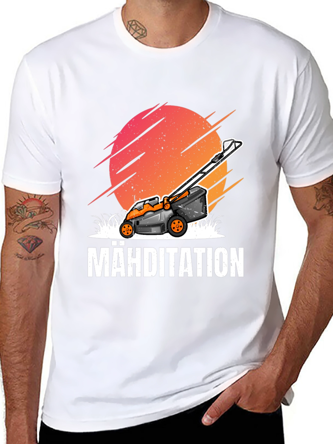 Mähditation Lawn Mower Graphic Tee