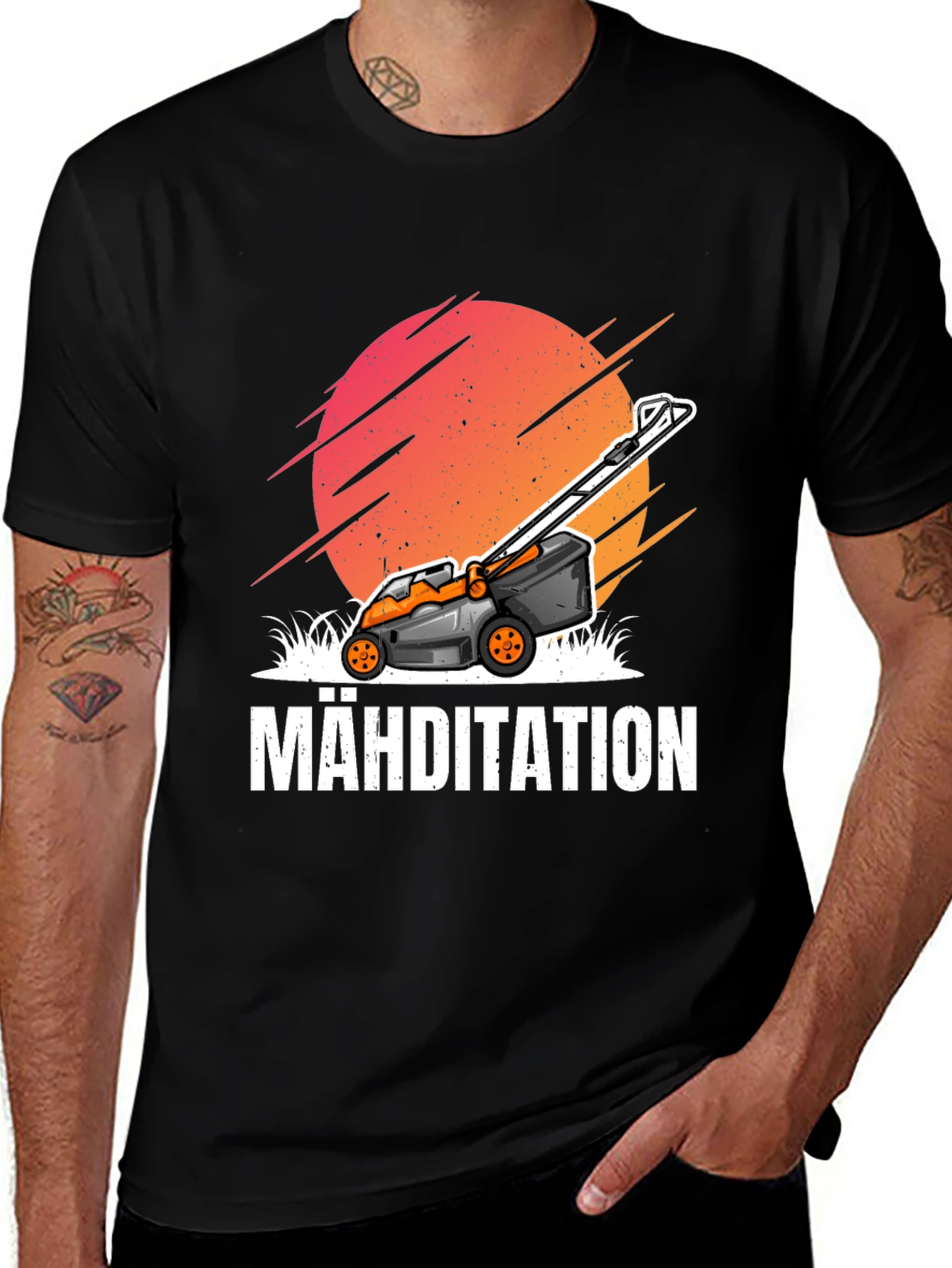 Mähditation Lawn Mower Graphic Tee