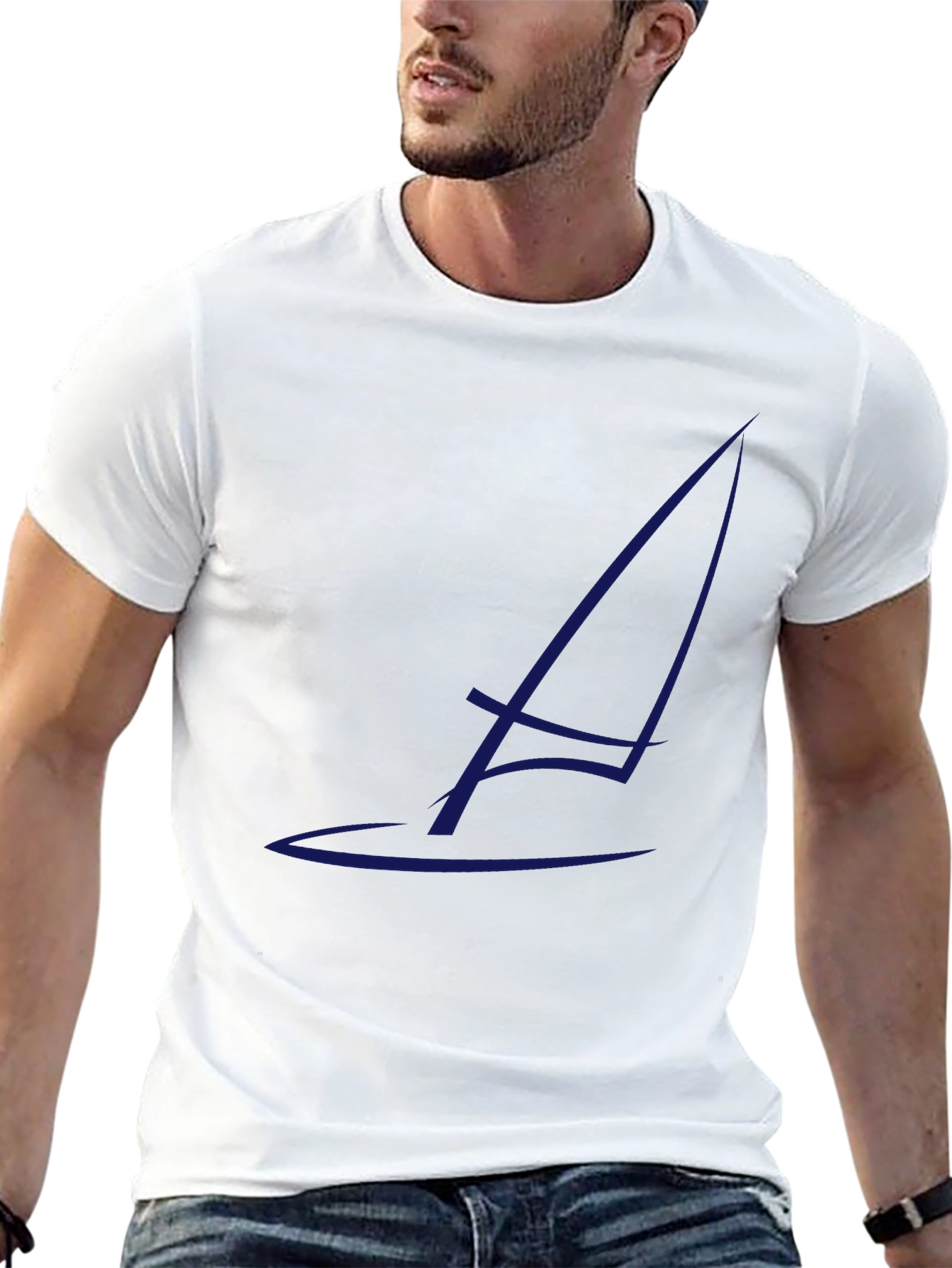 Sailboat Graphic Tee - Stylish Black T-Shirt