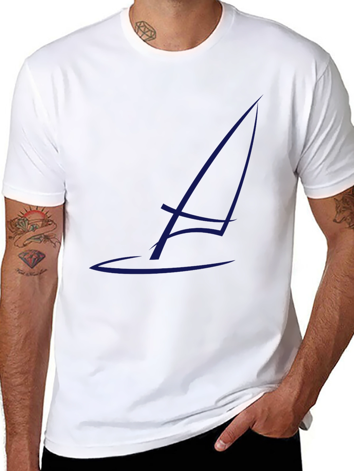 Sailboat Graphic Tee - Stylish Black T-Shirt