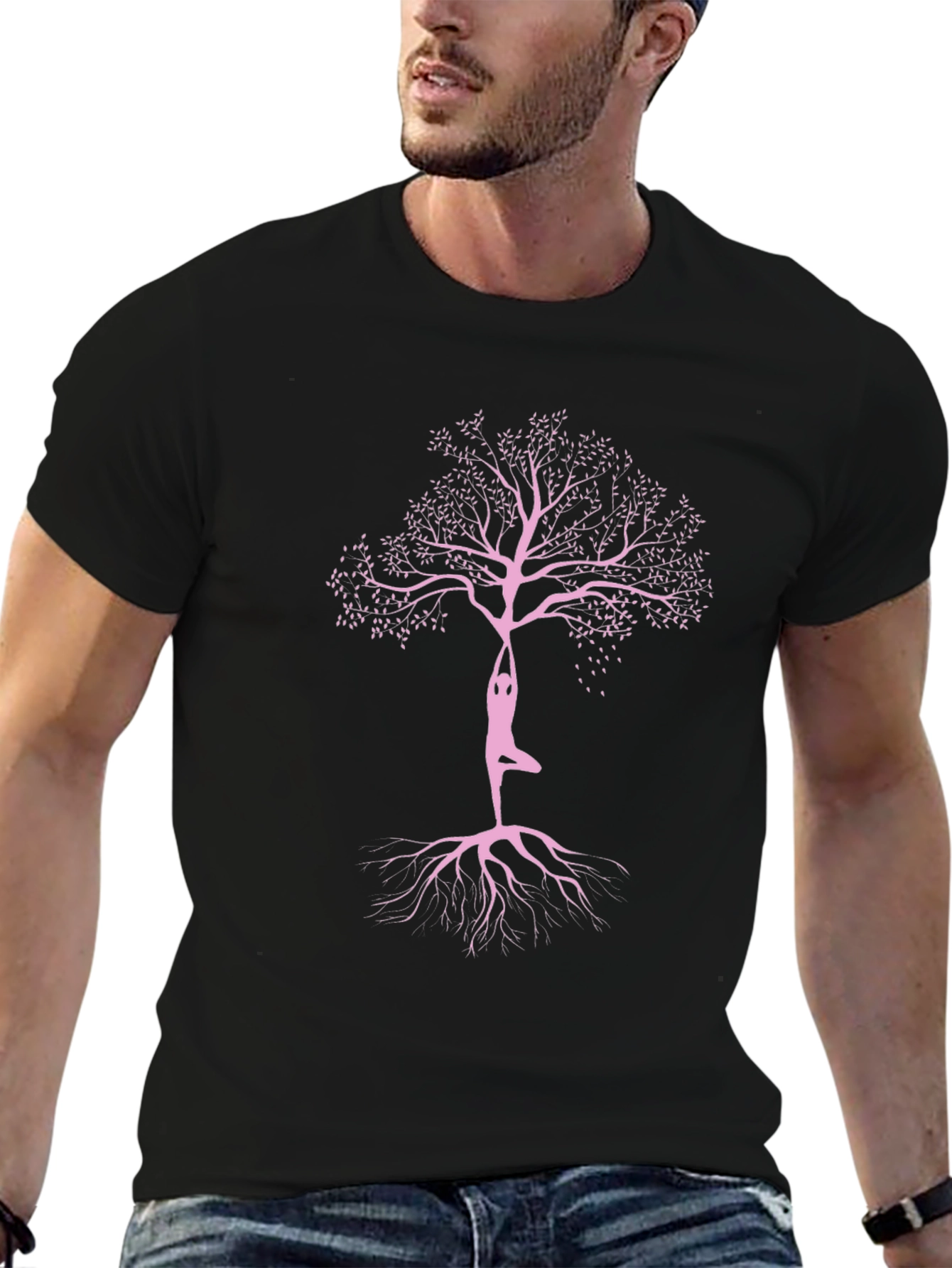 Yoga Tree Graphic Tee - Black