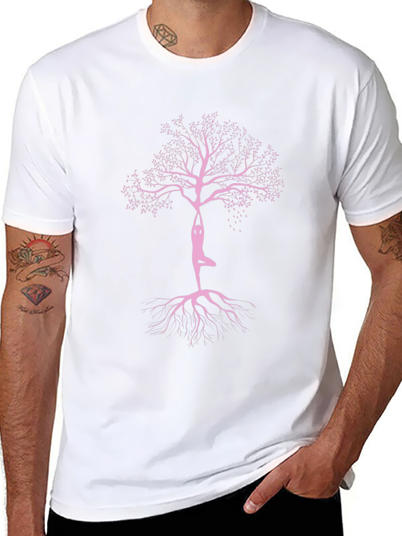 Yoga Tree Graphic Tee - Black