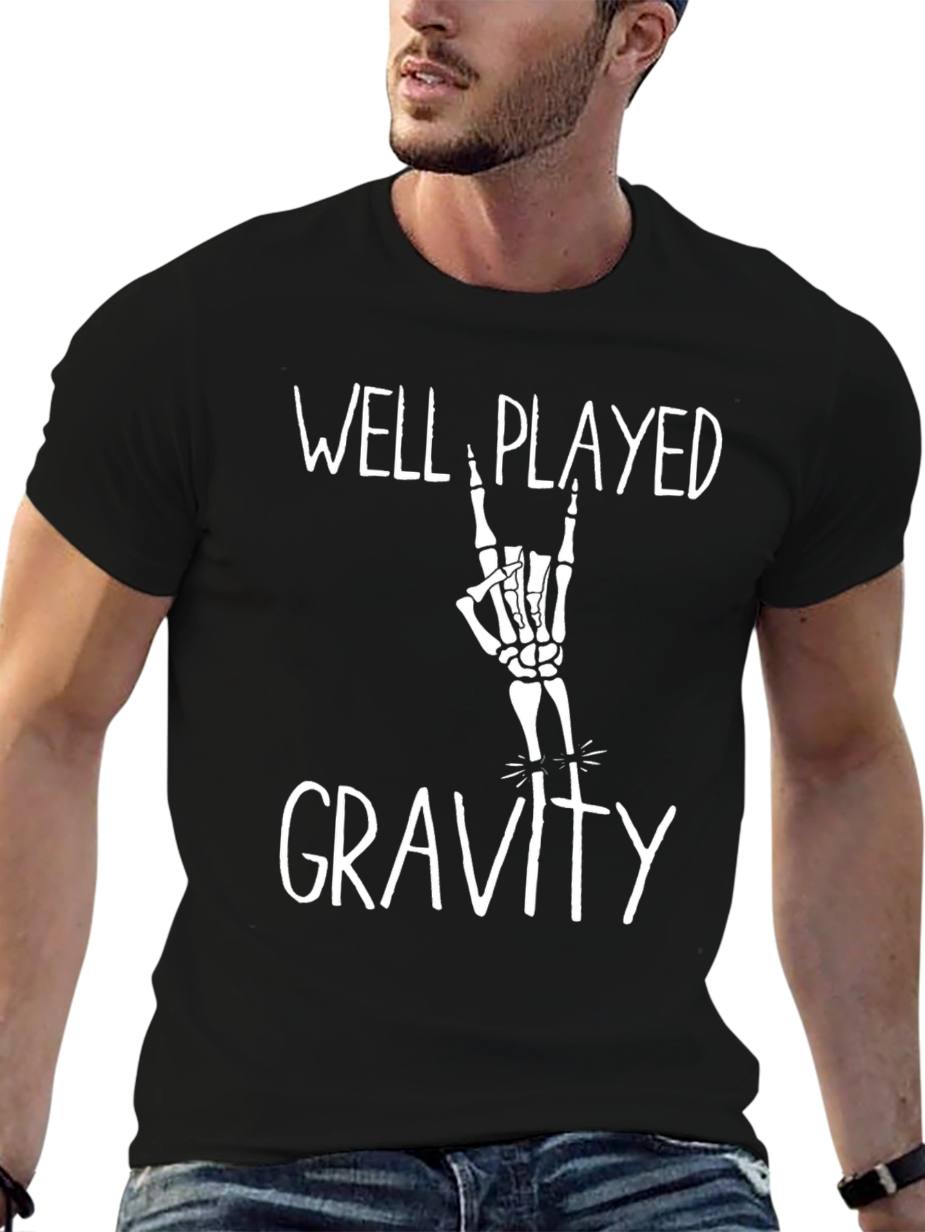 Well Played Gravity Skeleton Hand T-Shirt