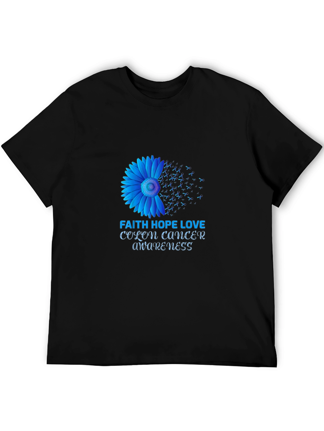 Colon Cancer Awareness T-Shirt: Faith Hope Love